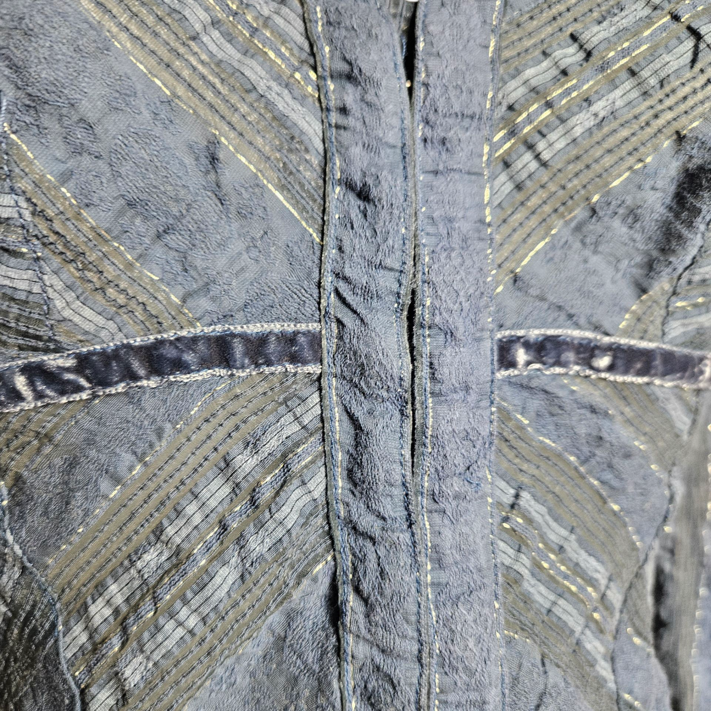 Chemise rayée fermeture agrafes