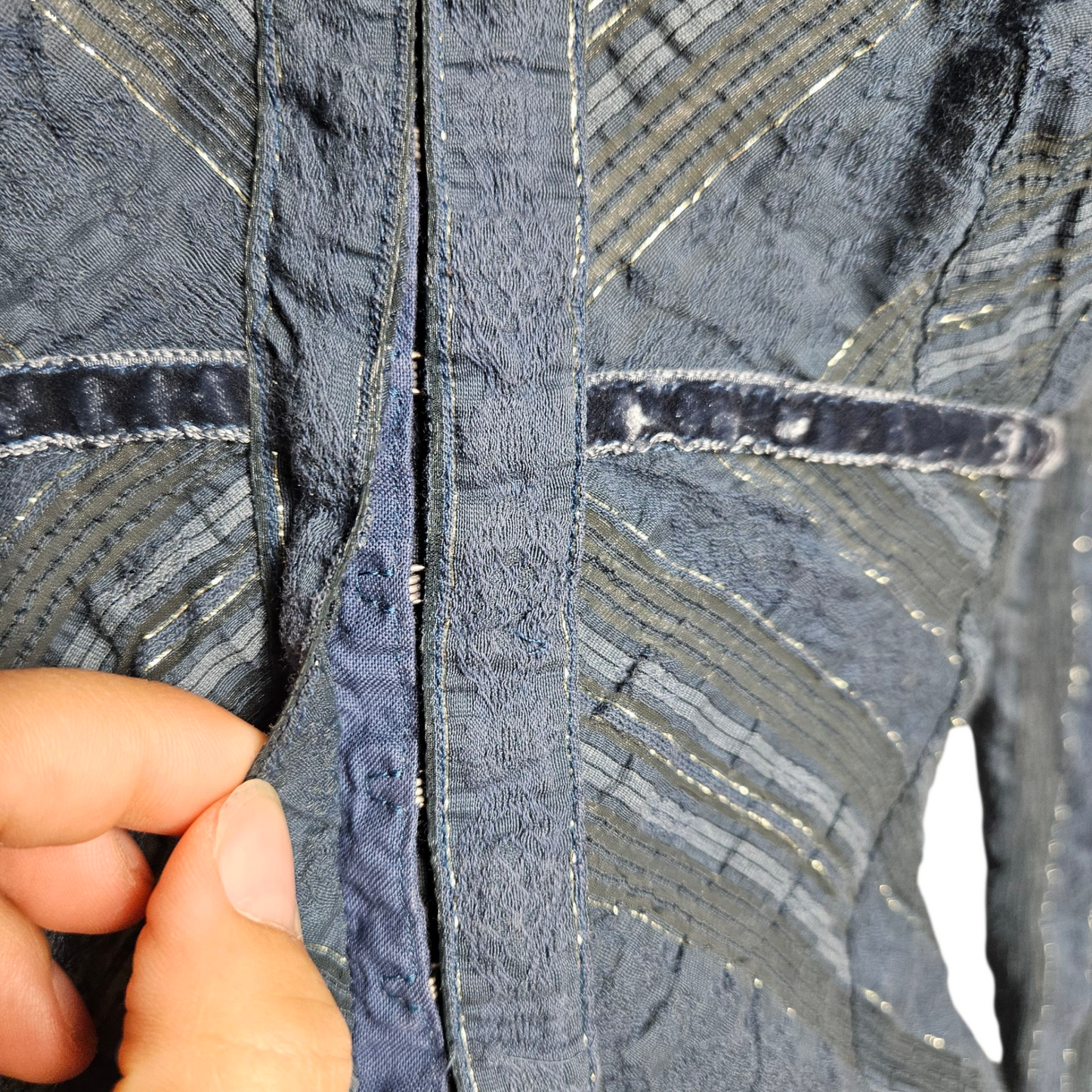 Chemise rayée fermeture agrafes