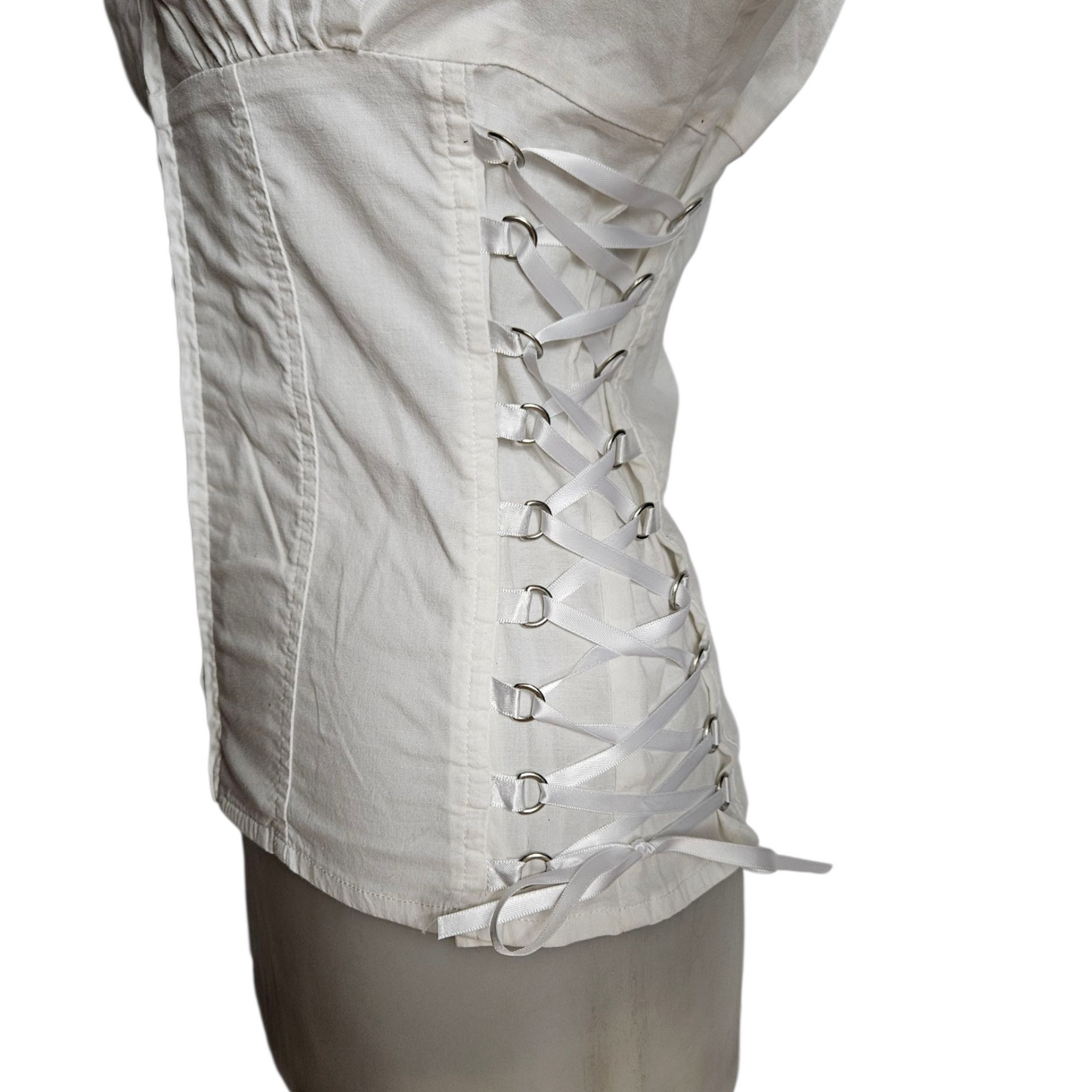 Chemise fermeture zip détail laçage
