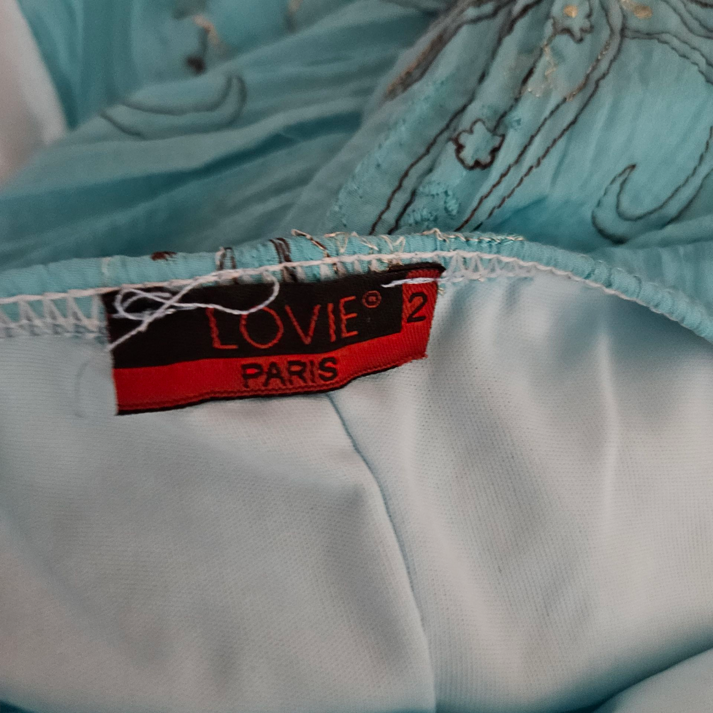 Robe asymétrique bleue