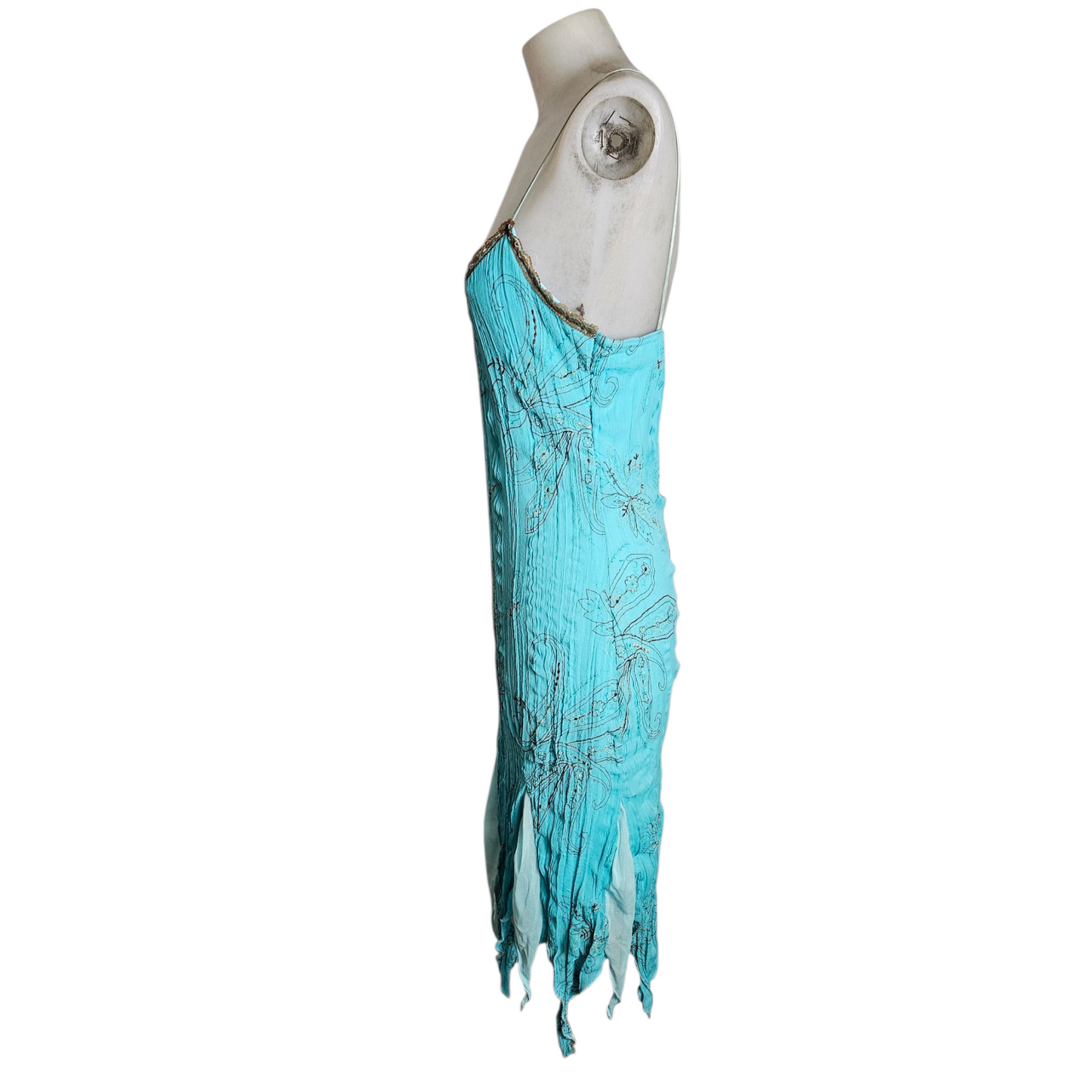 Robe asymétrique bleue