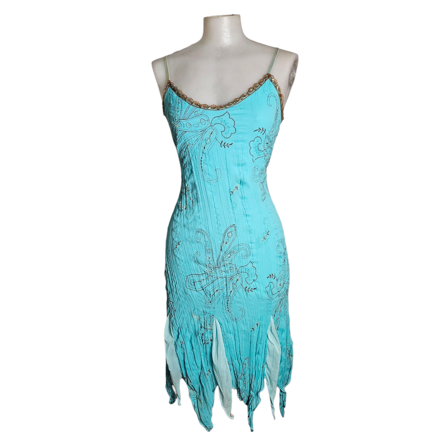 Robe asymétrique bleue