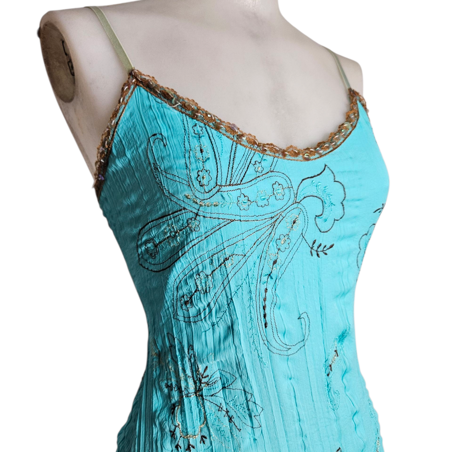 Robe asymétrique bleue