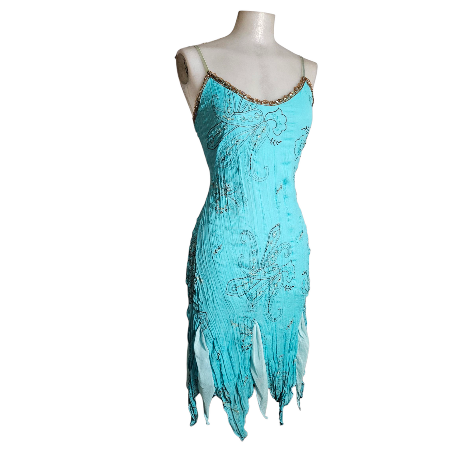 Robe asymétrique bleue