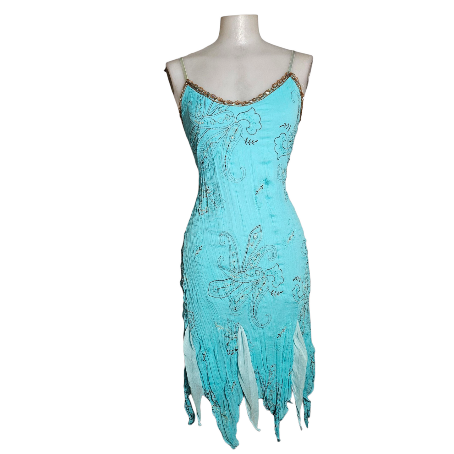 Robe asymétrique bleue