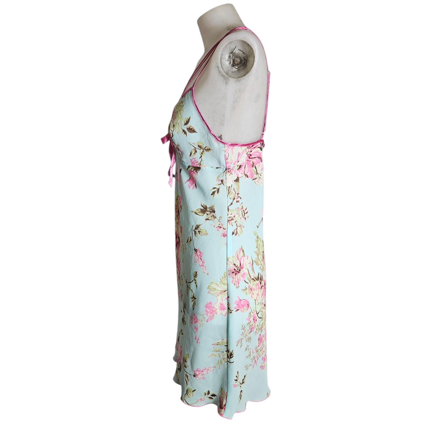 Robe en voile fleurie bleue