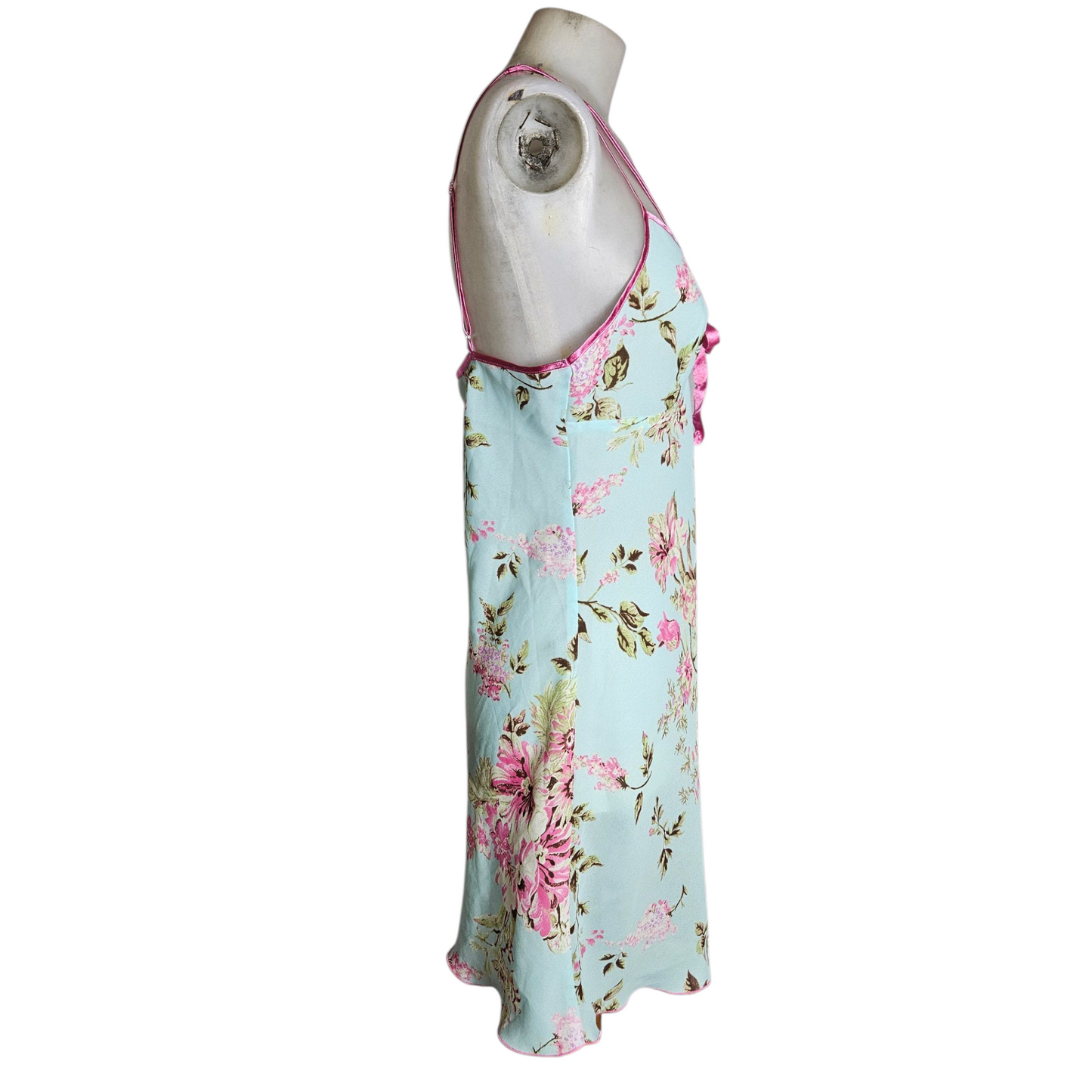 Robe en voile fleurie bleue