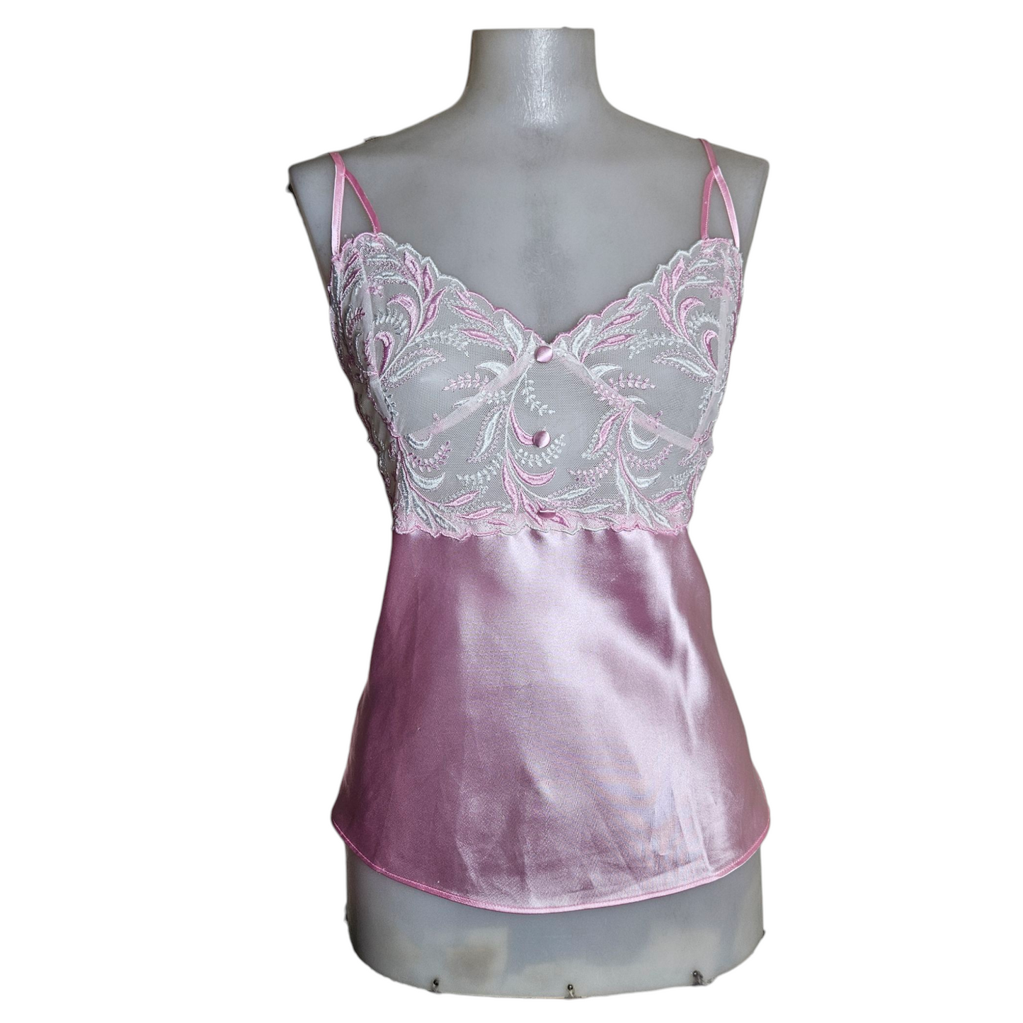 Ensemble de nuit satiné rose