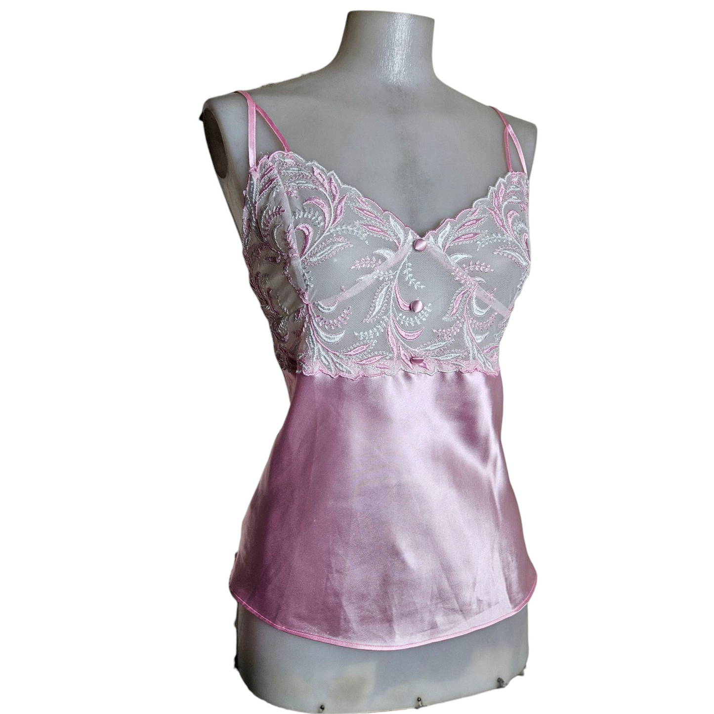 Ensemble de nuit satiné rose