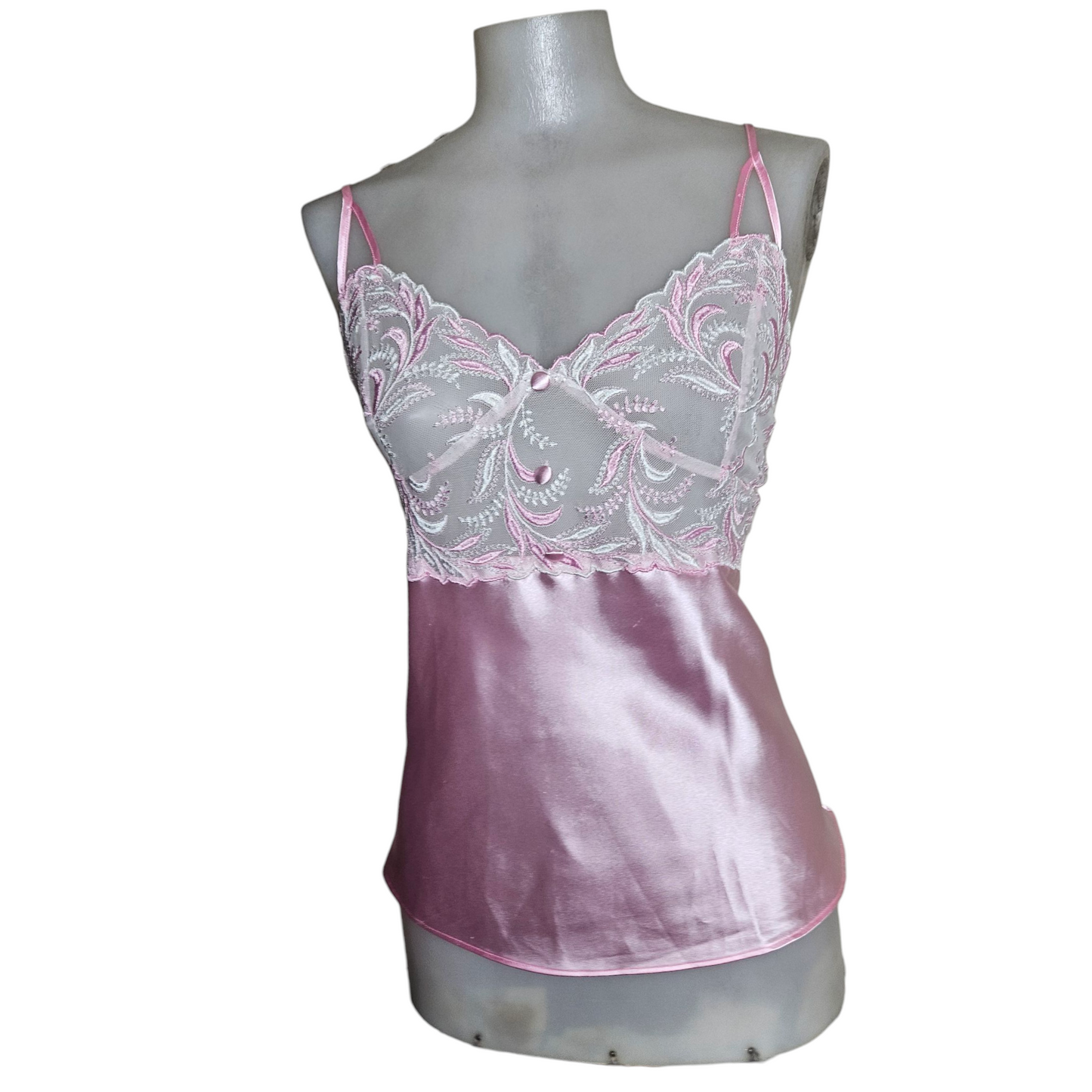 Ensemble de nuit satiné rose