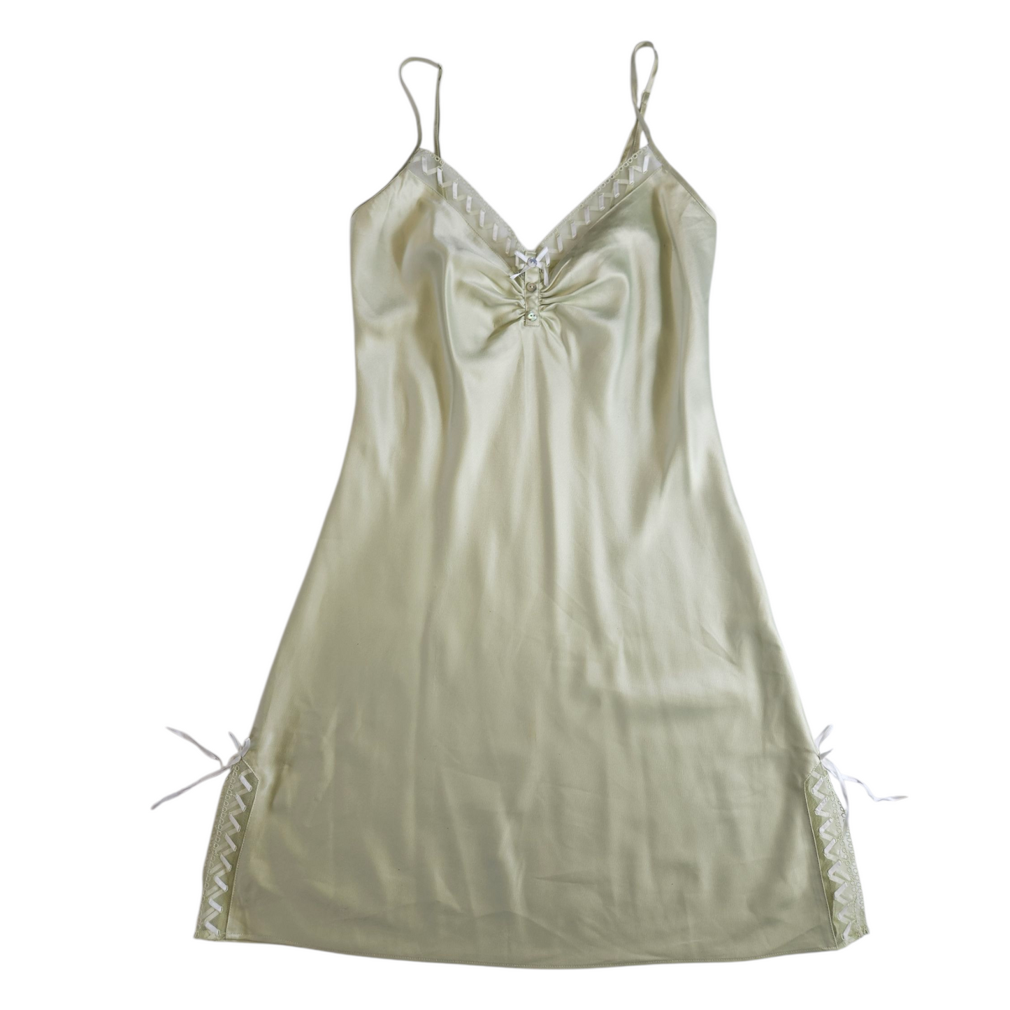 Robe satinée sauge