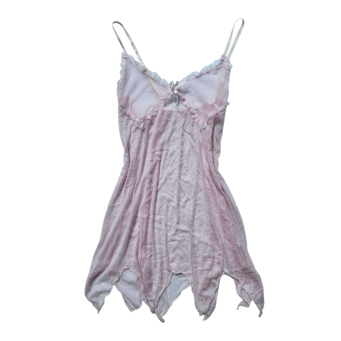 Haut en voile rose détails strass
