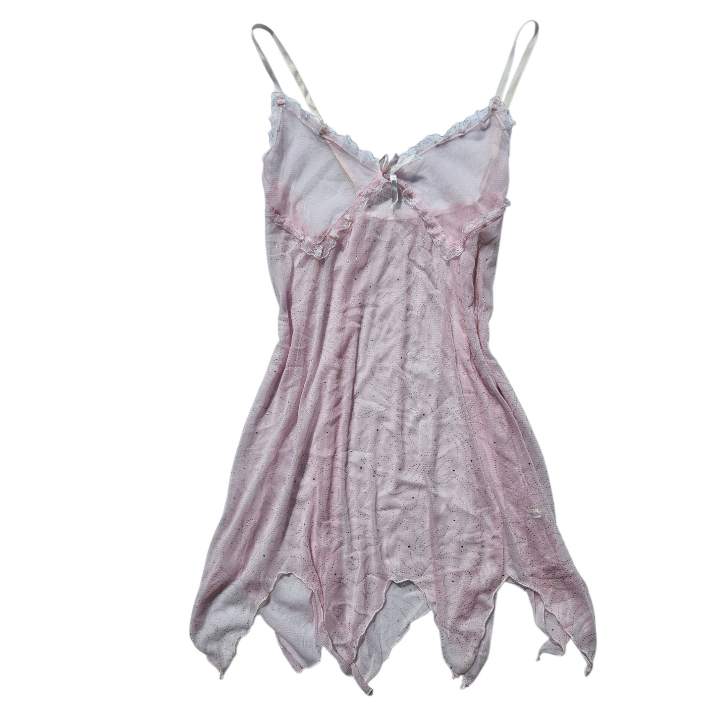 Haut en voile rose détails strass