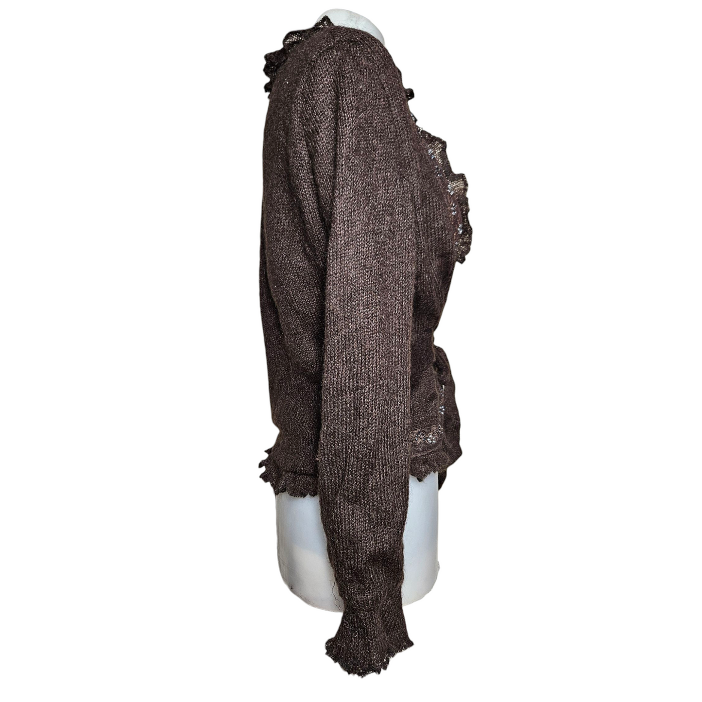 Wool cardigan with embroidered details