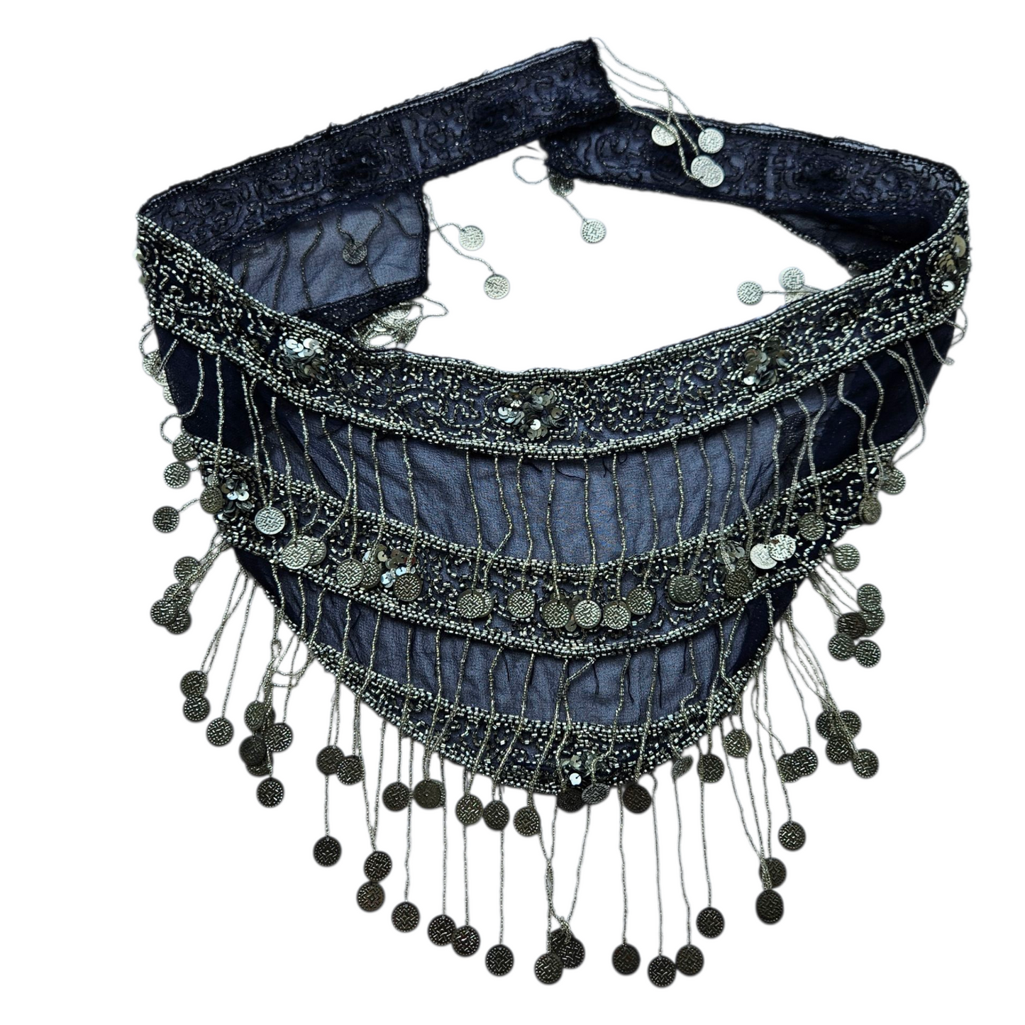 Veil and sequin belt
