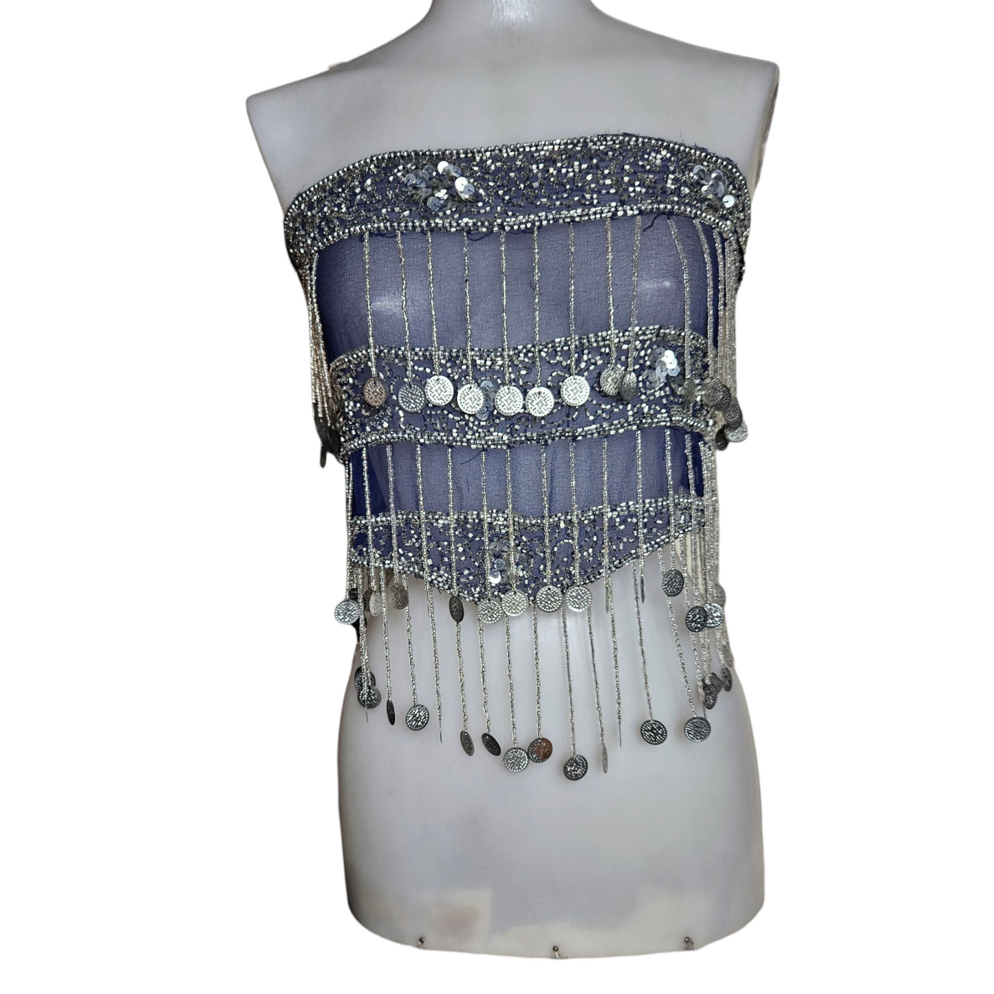 Veil and sequin belt