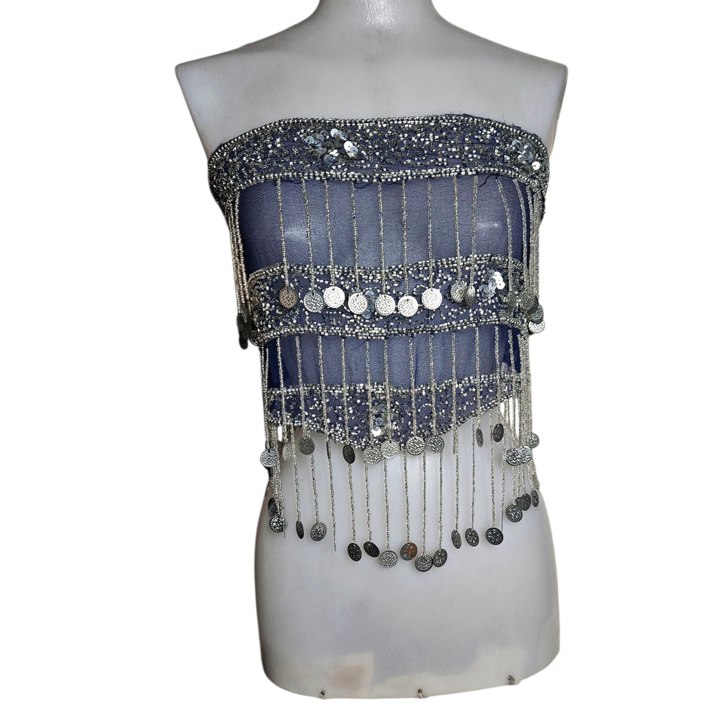 Veil and sequin belt