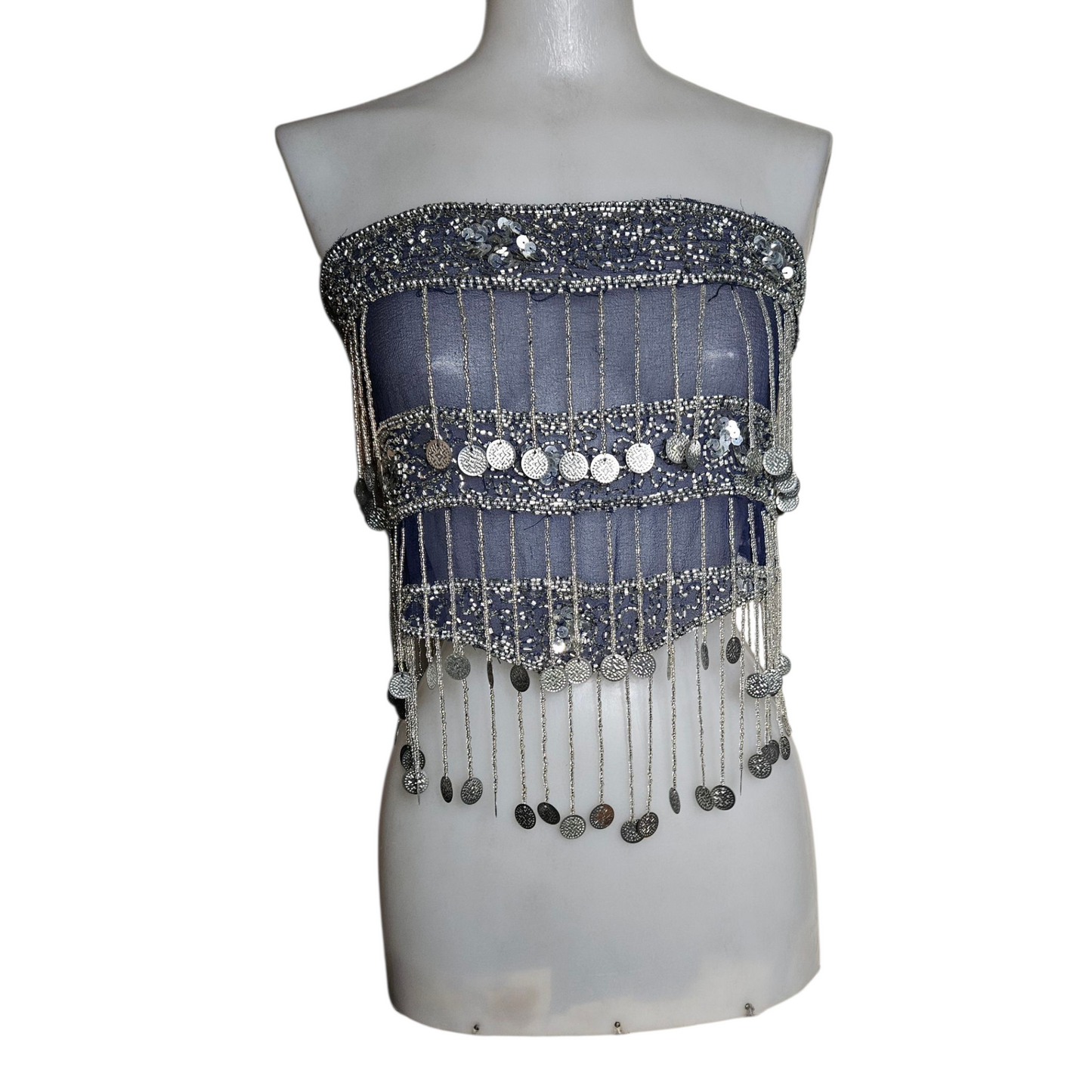 Veil and sequin belt