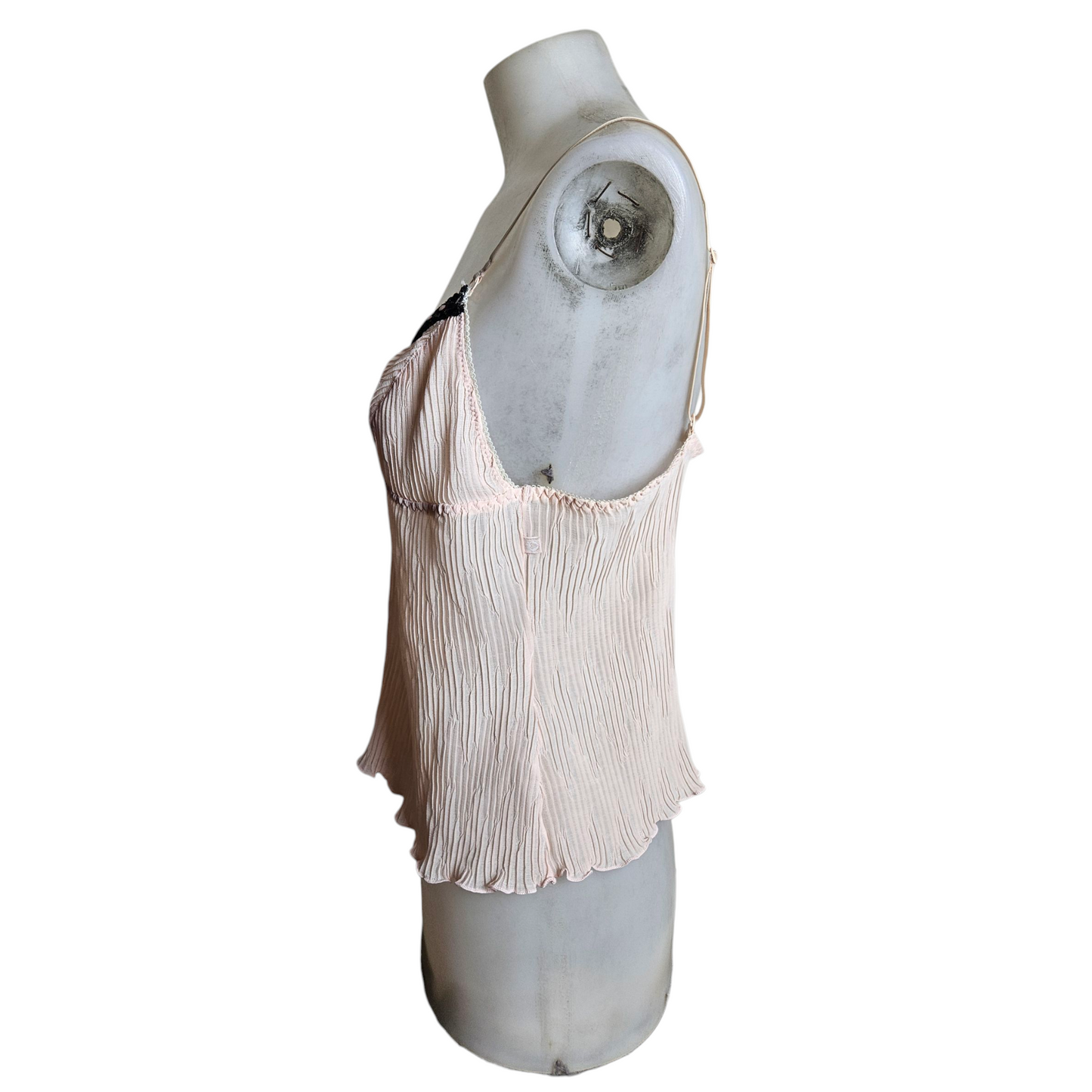 Haut en voile rose poudré
