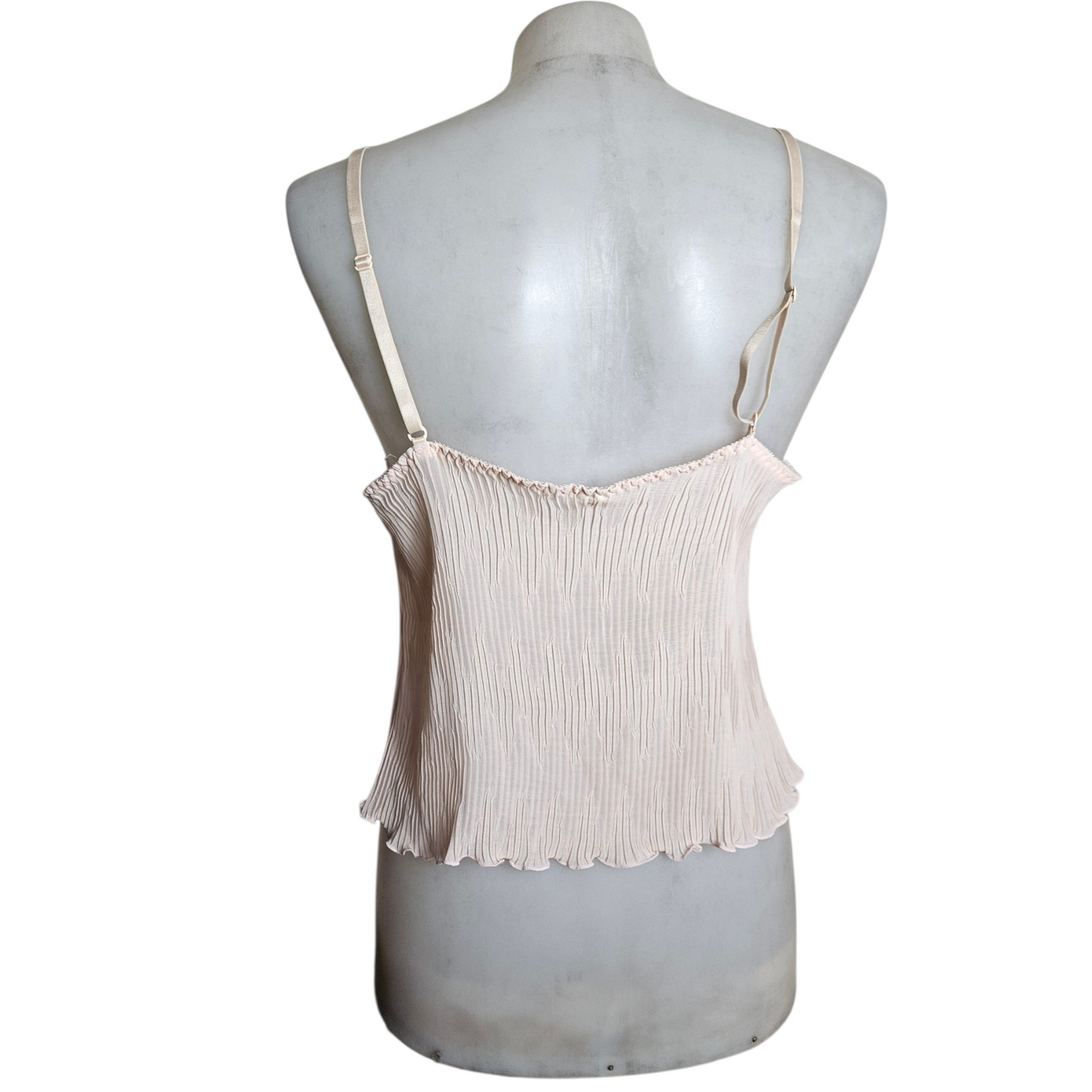 Haut en voile rose poudré