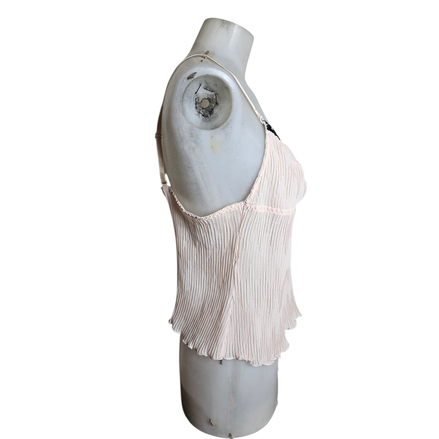 Haut en voile rose poudré