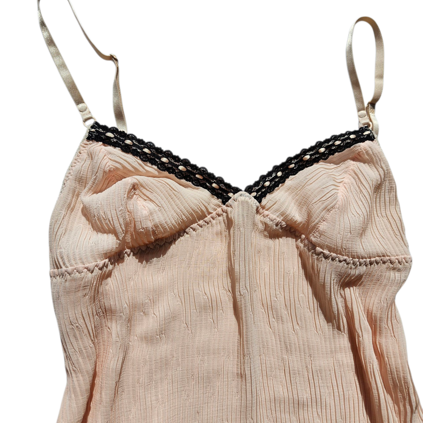 Haut en voile rose poudré