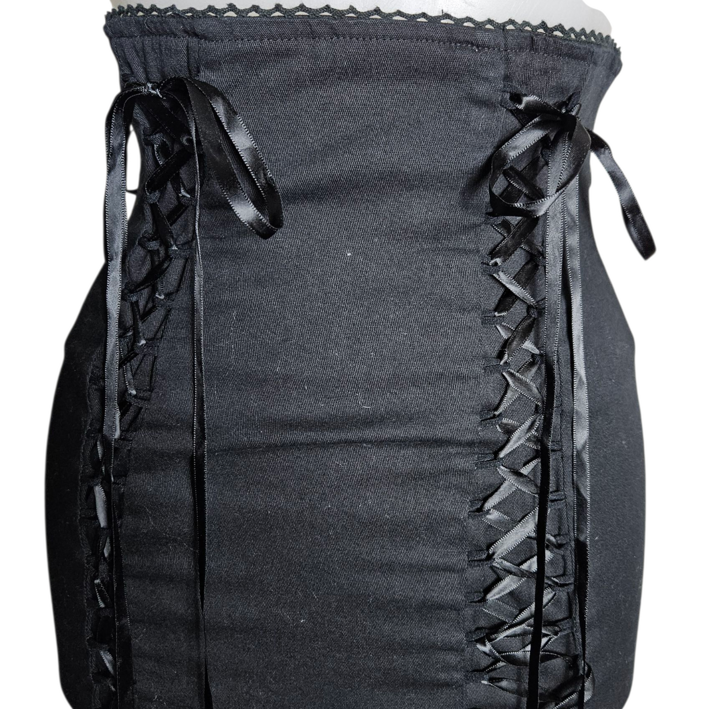 Asymmetrical Bodyline Lace-Up Skirt
