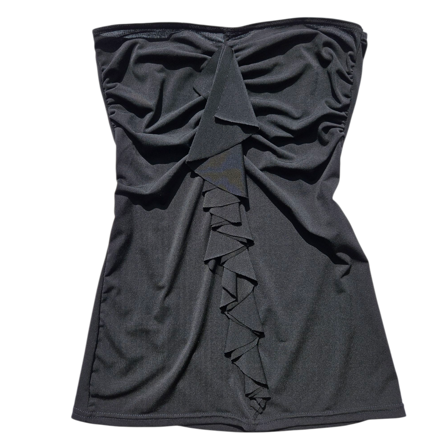 Haut strapless à volants