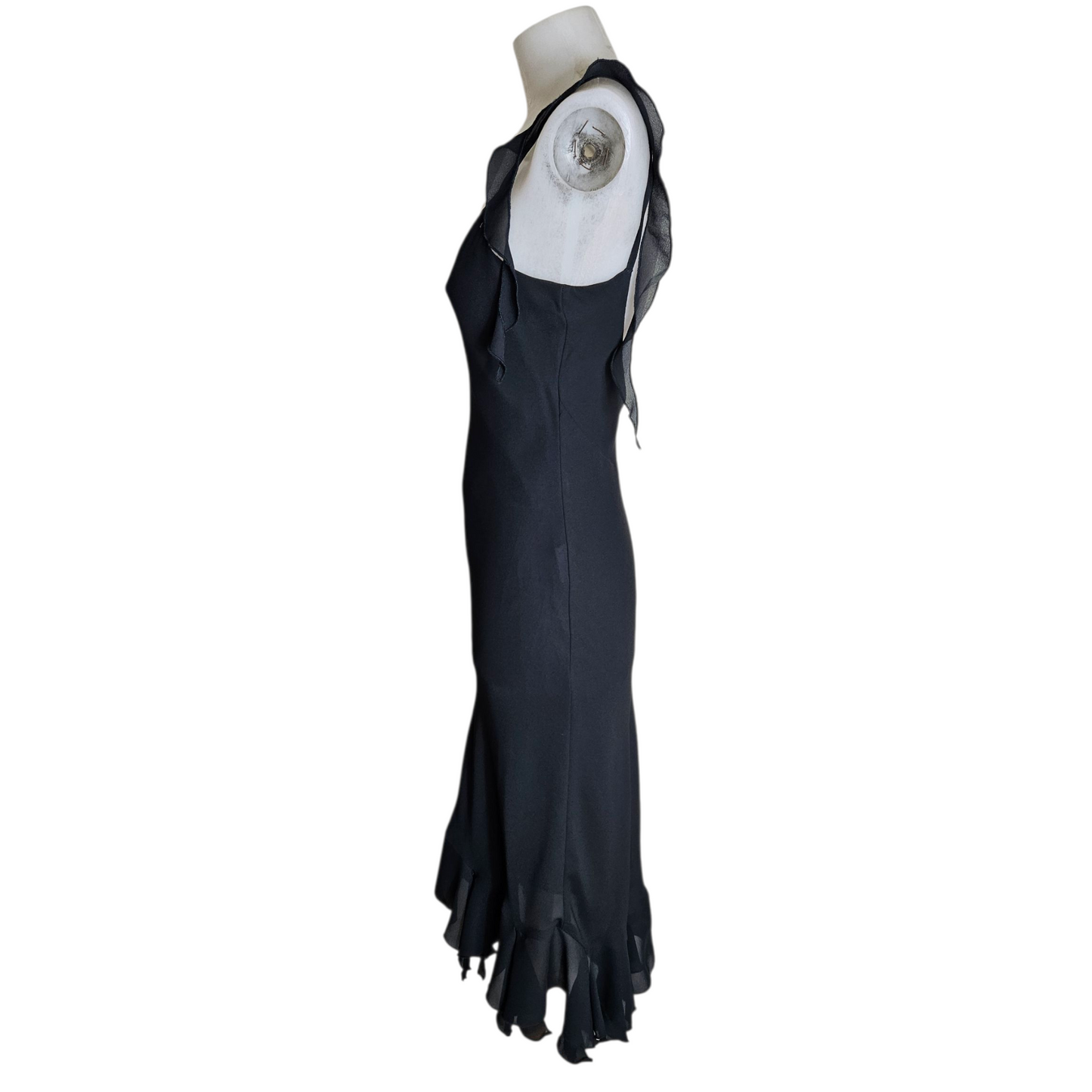 Ruffled backless dress