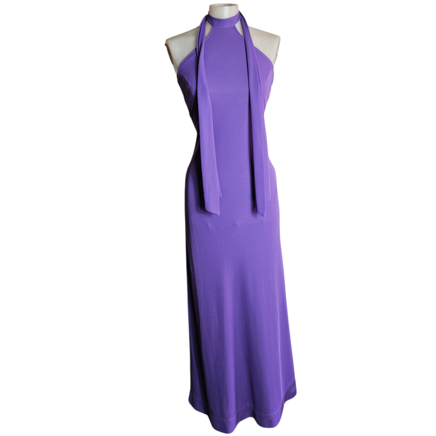 Purple backless maxi dress