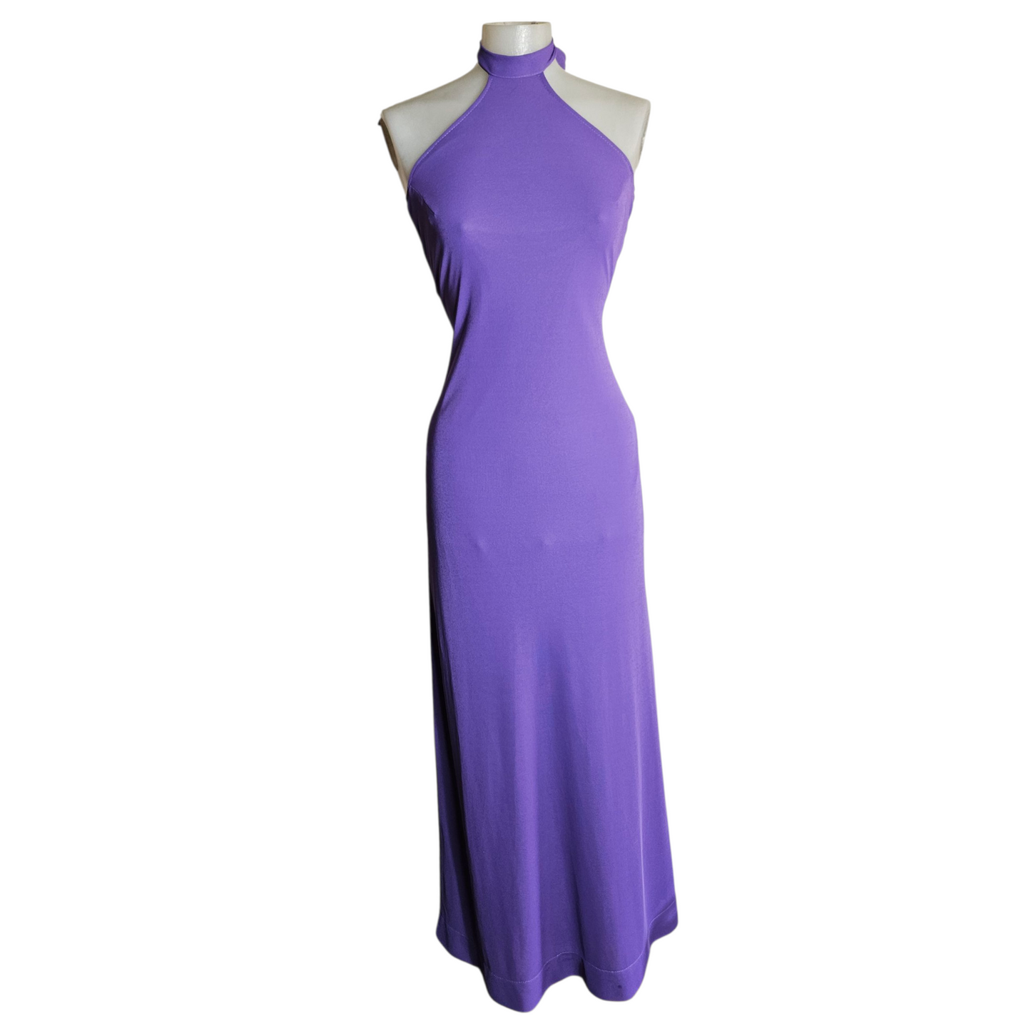 Purple backless maxi dress