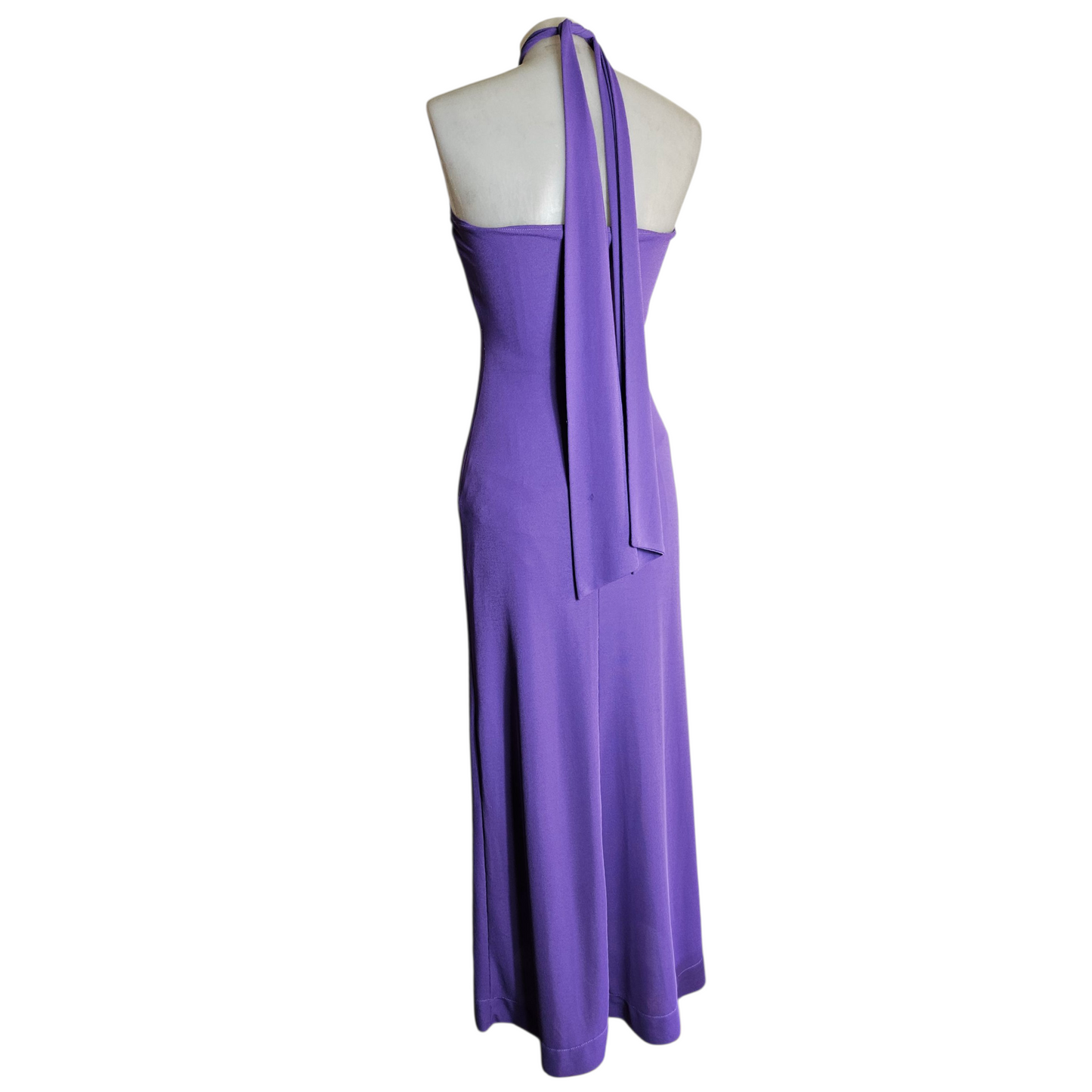 Purple backless maxi dress