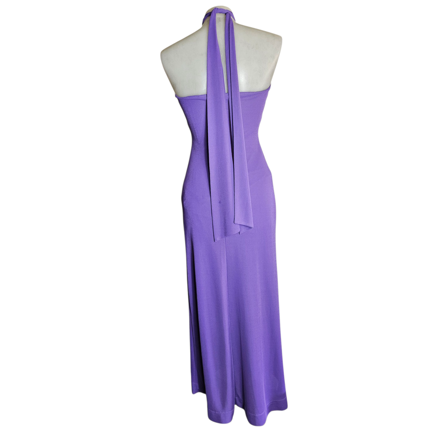 Purple backless maxi dress
