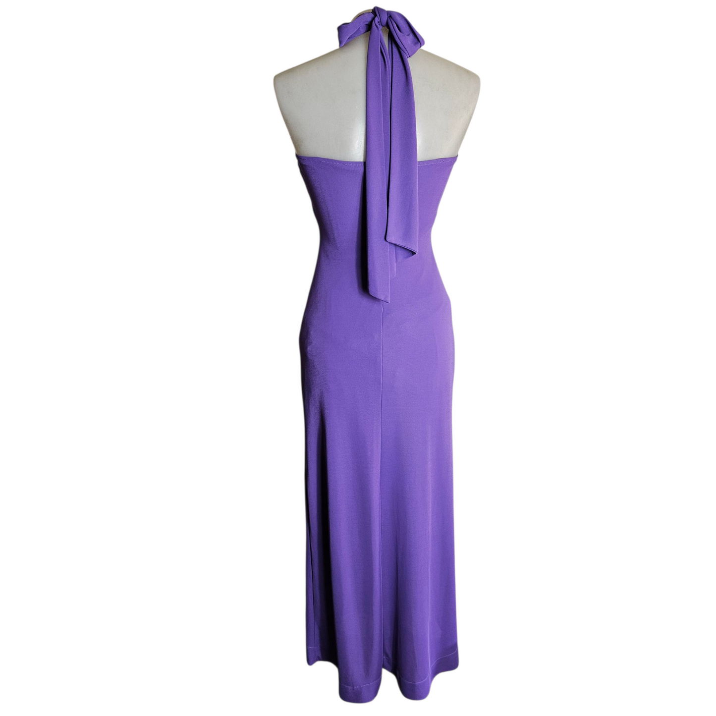 Purple backless maxi dress