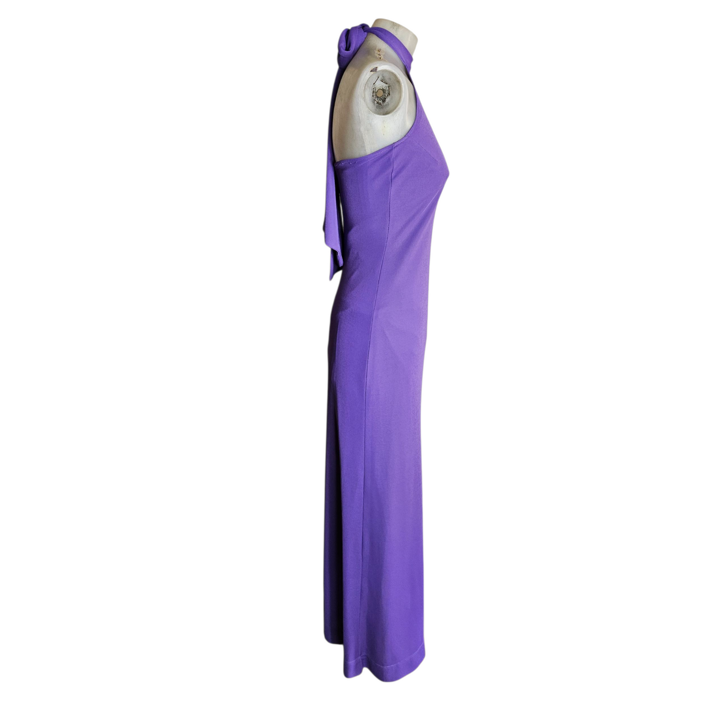 Purple backless maxi dress