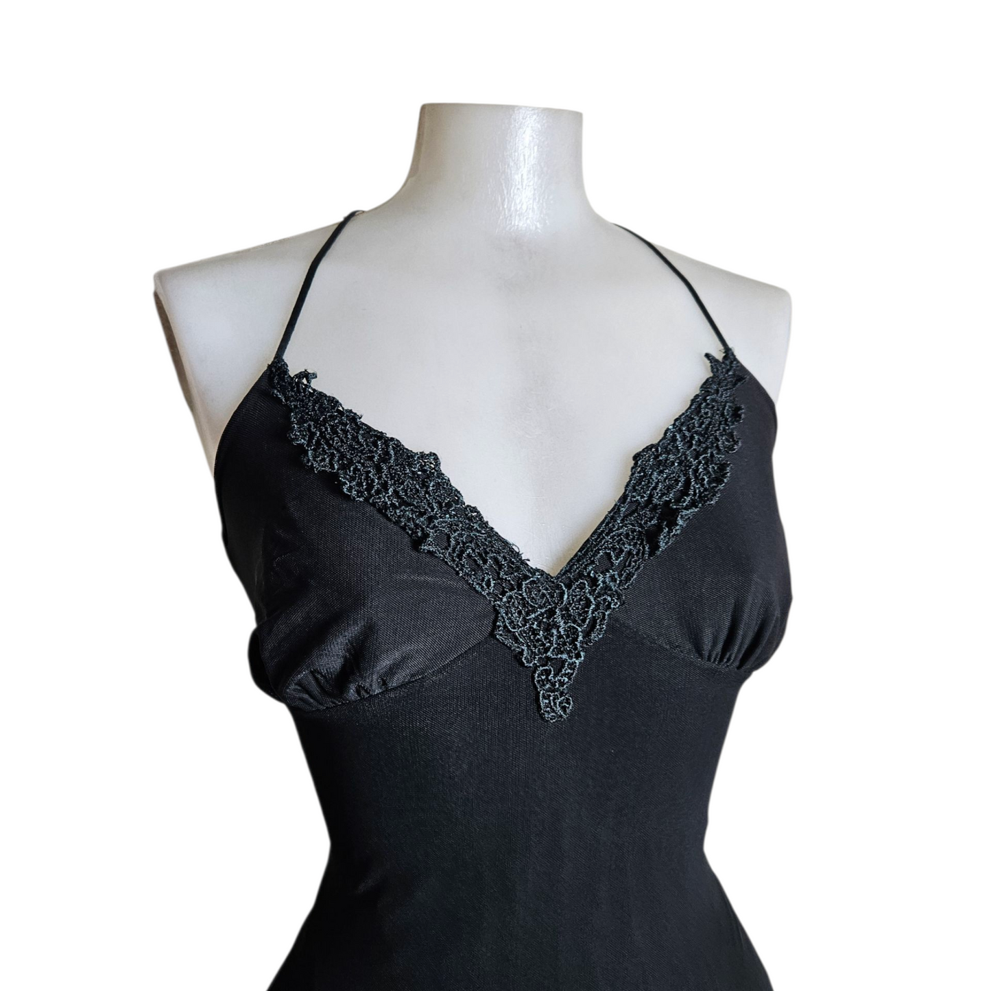 Maxi robe en voile noir