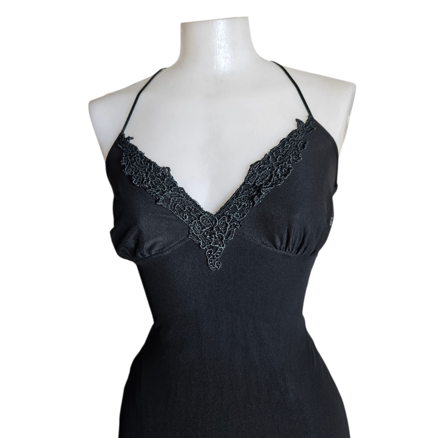 Maxi robe en voile noir
