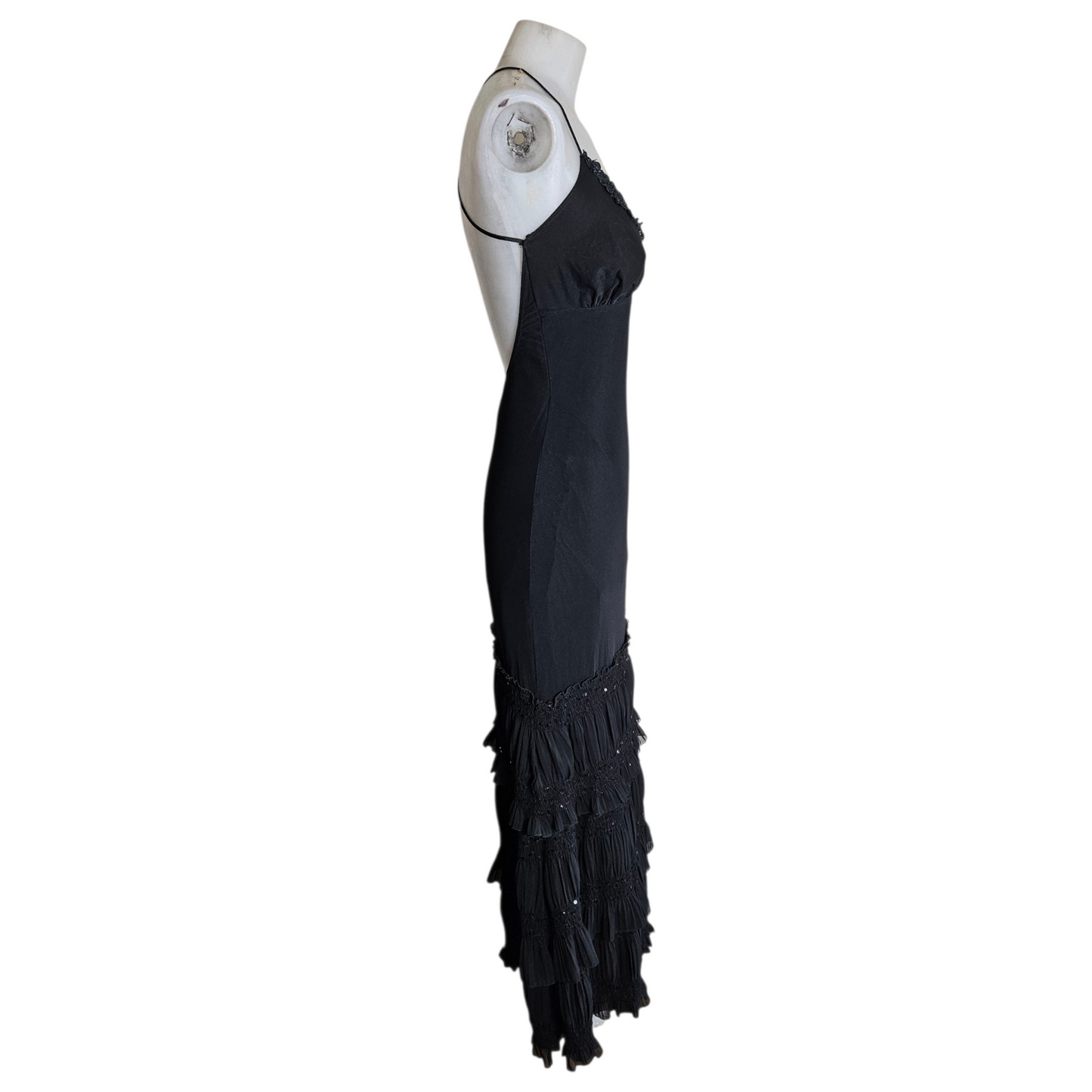 Maxi robe en voile noir