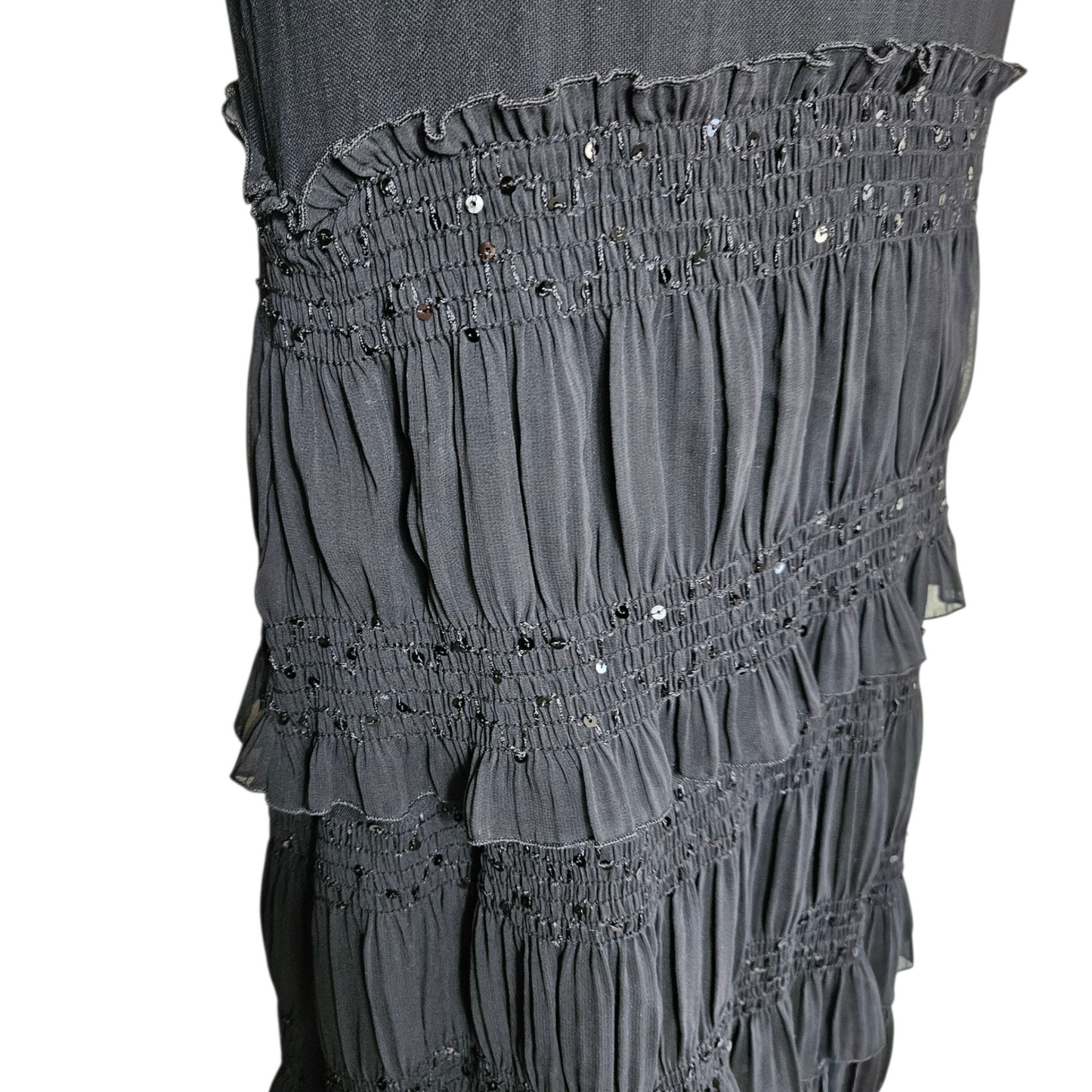 Maxi robe en voile noir
