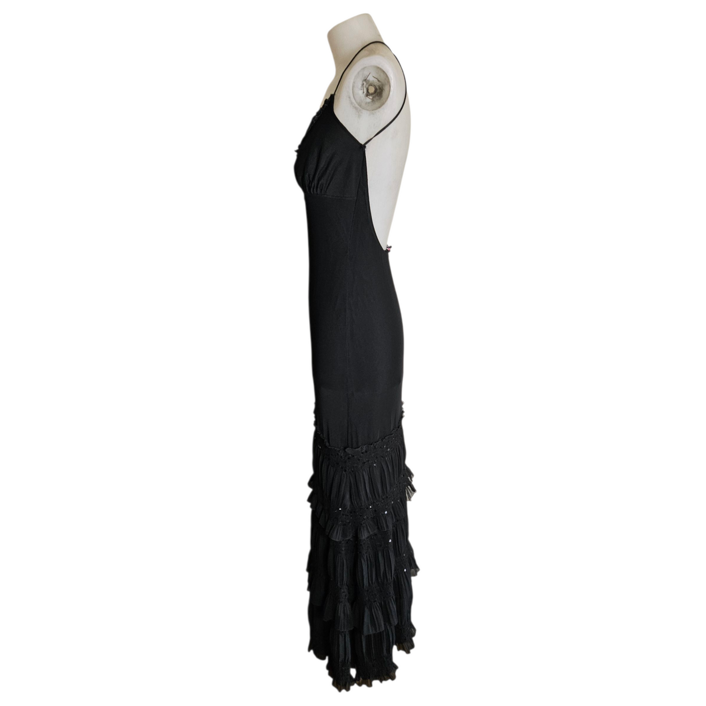 Maxi robe en voile noir