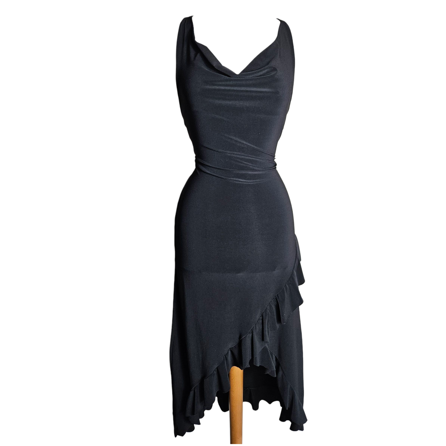 Halter neck dress with open back
