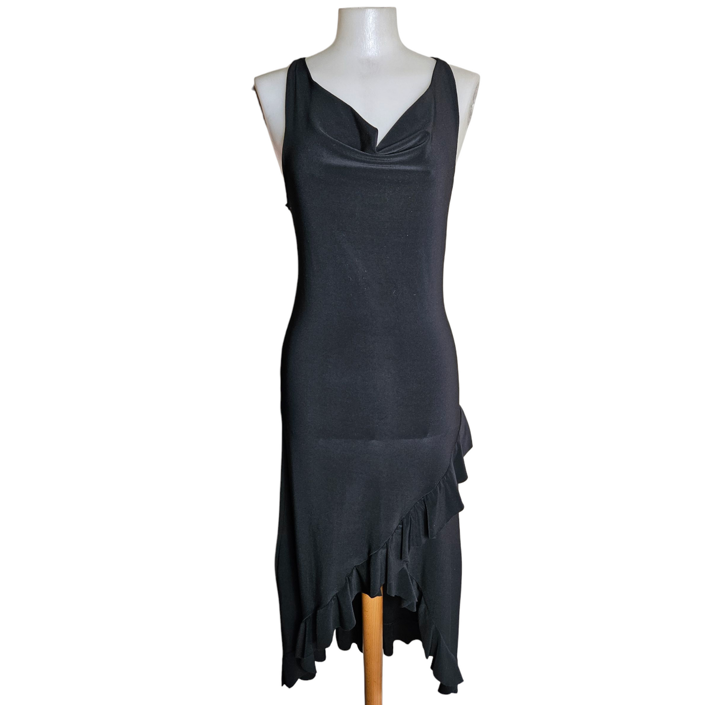 Halter neck dress with open back