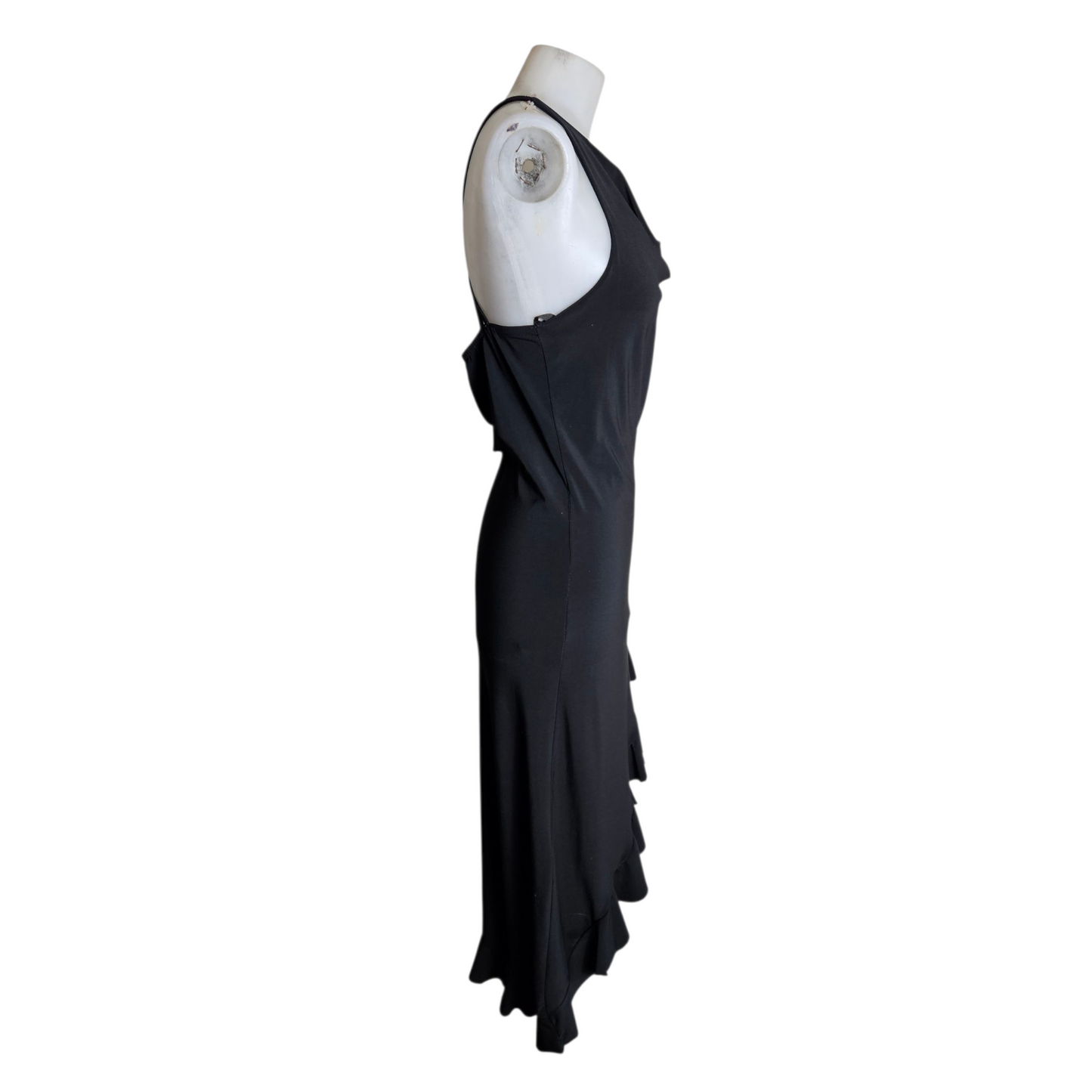 Halter neck dress with open back