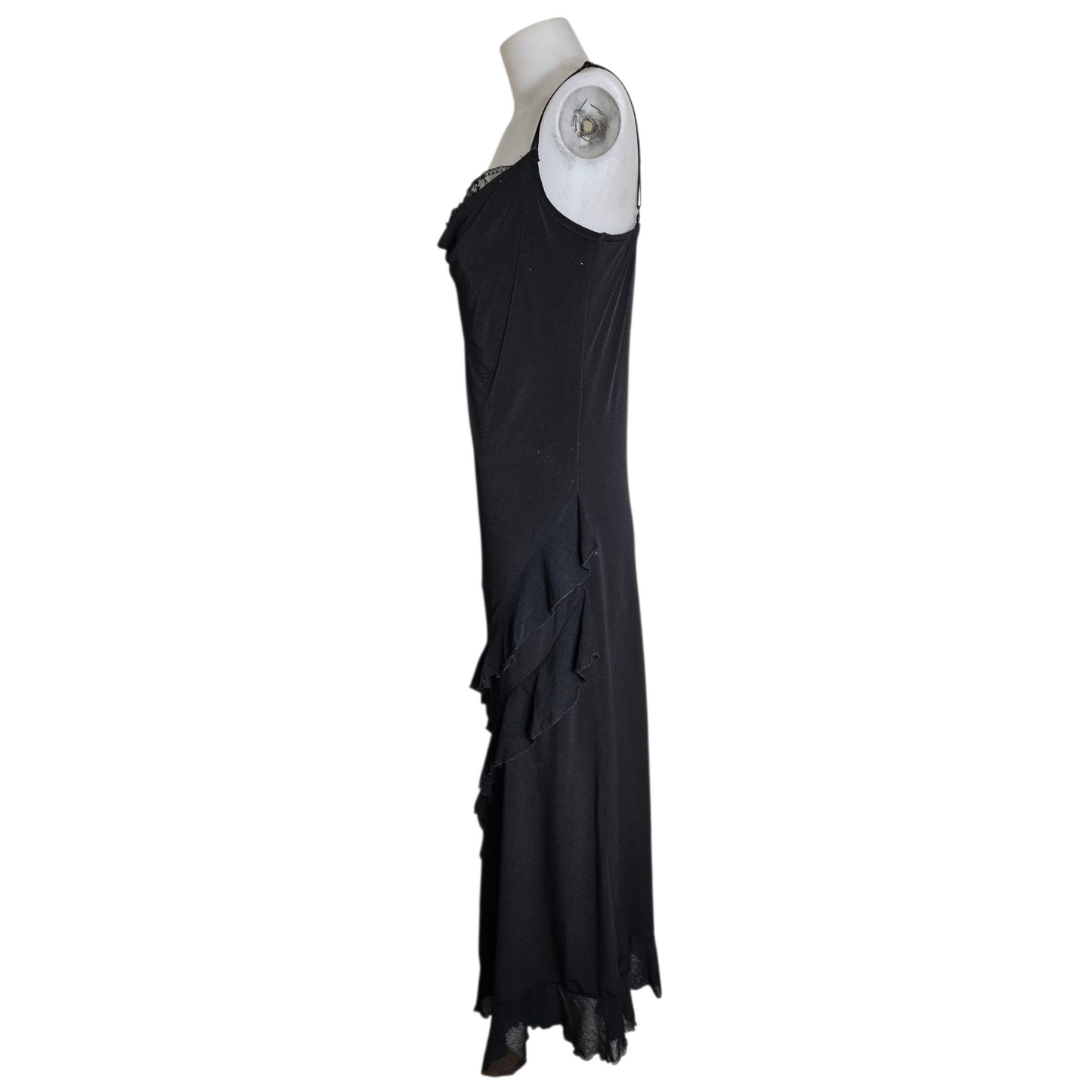 Maxi robe col bénitier noire