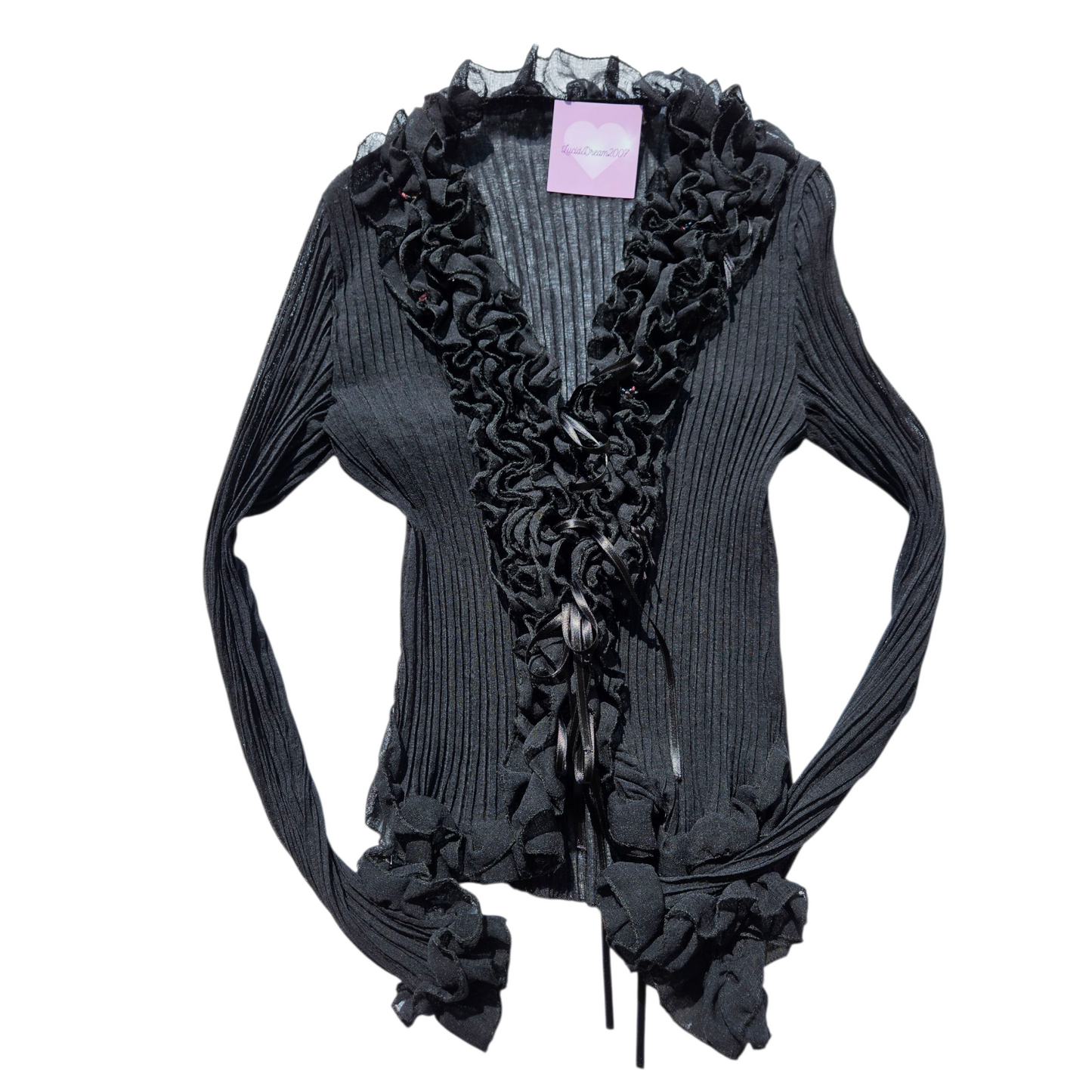 Ruffled and pearl shirt