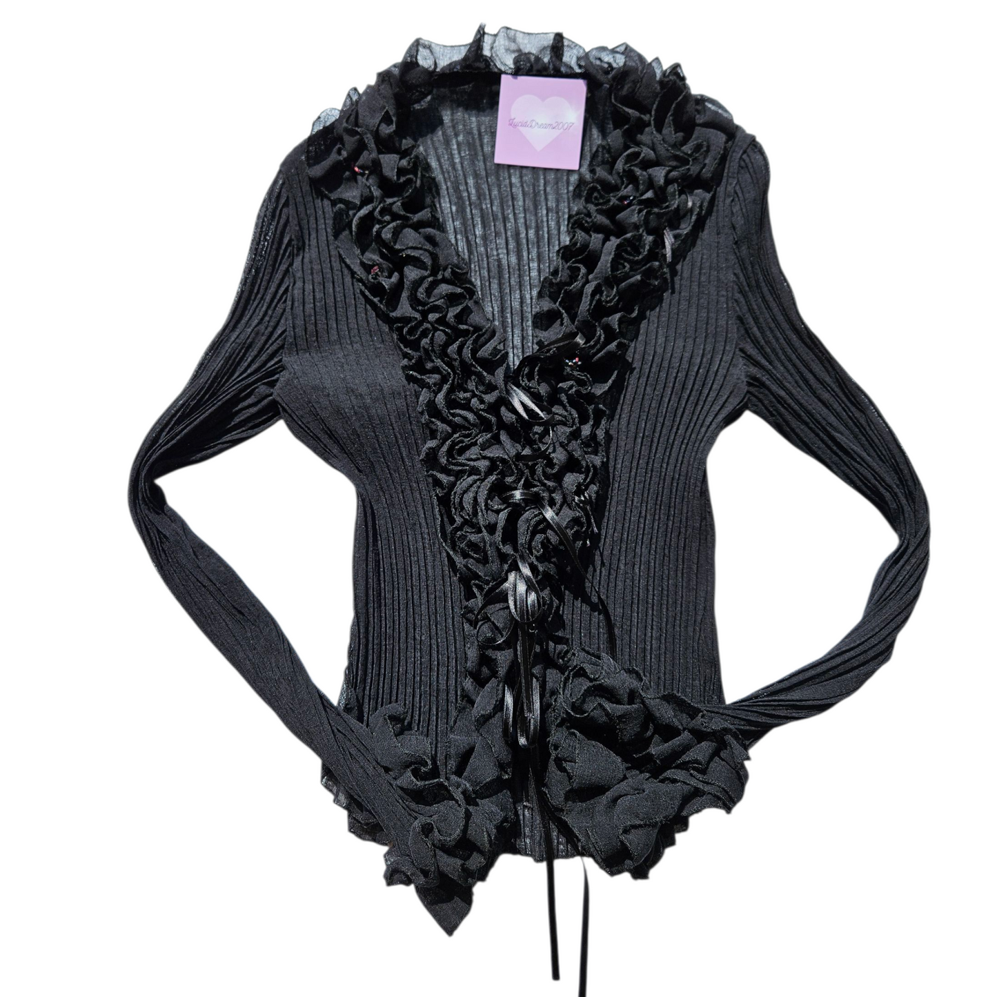 Ruffled and pearl shirt
