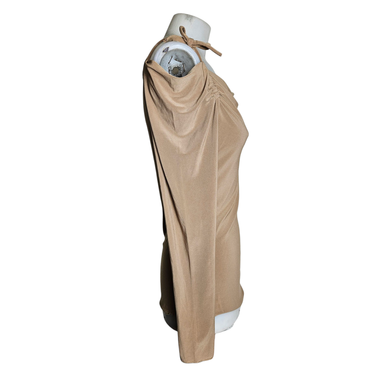 Asymmetrical top with shoulder cutouts