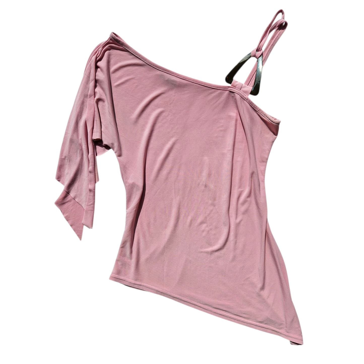 Haut rose asymétrique à boucle
