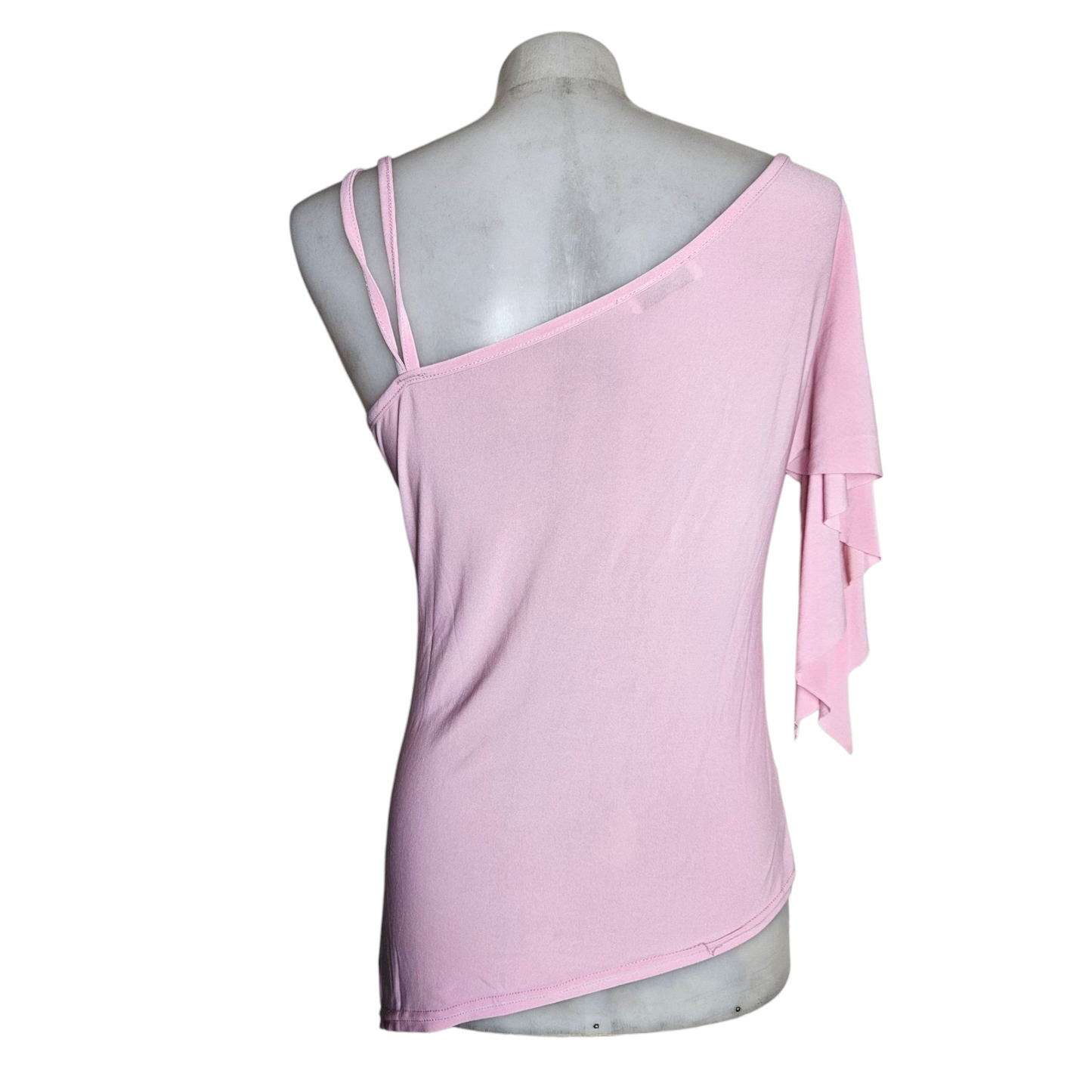 Haut rose asymétrique à boucle