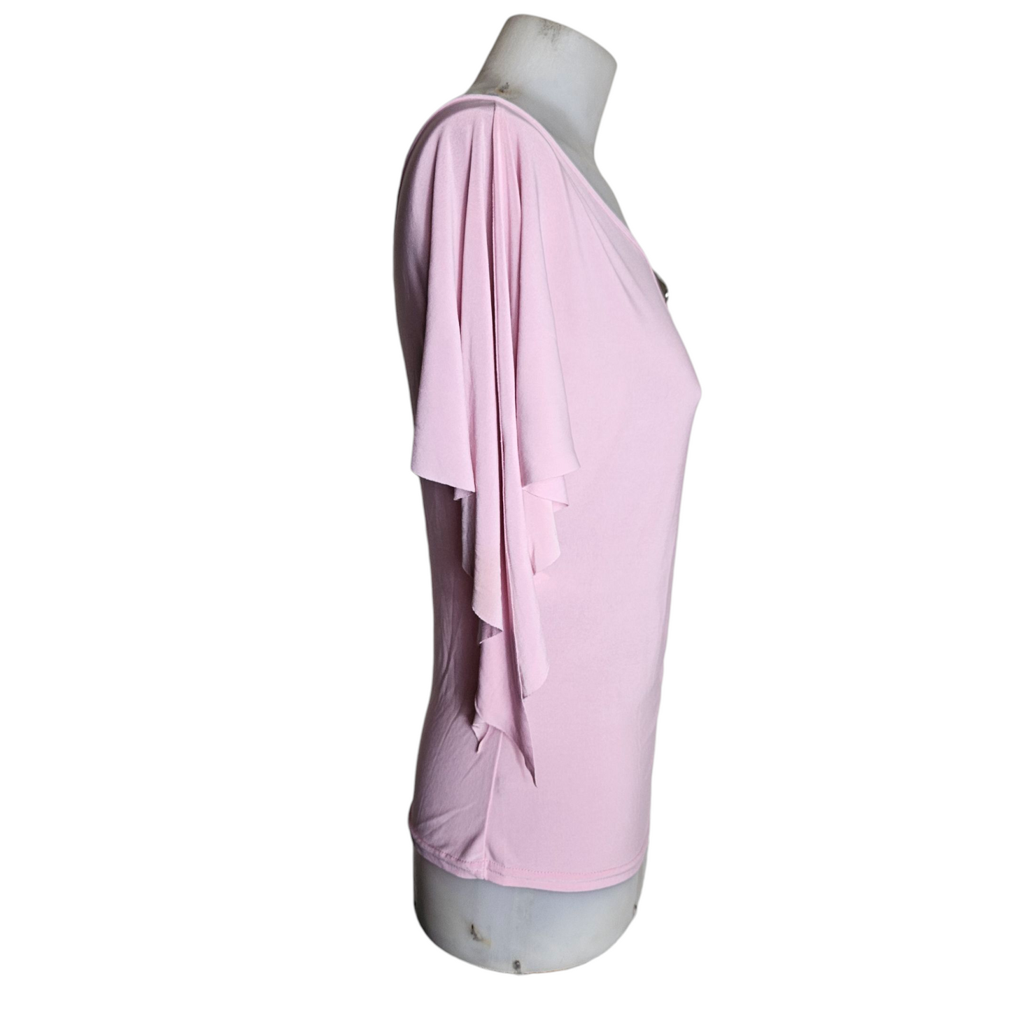 Haut rose asymétrique à boucle